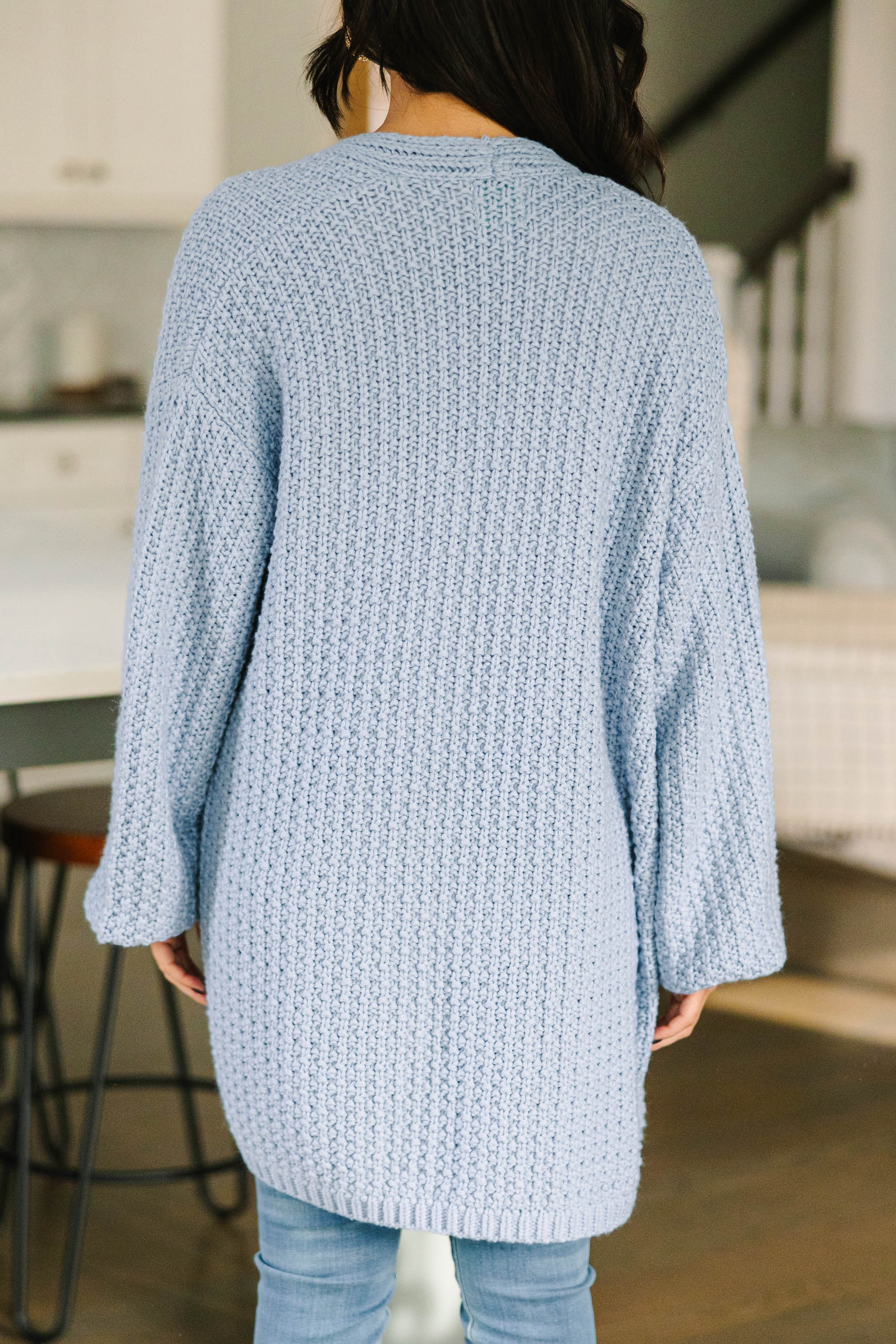 Face the Day: Light Blue Cozy Cardigan