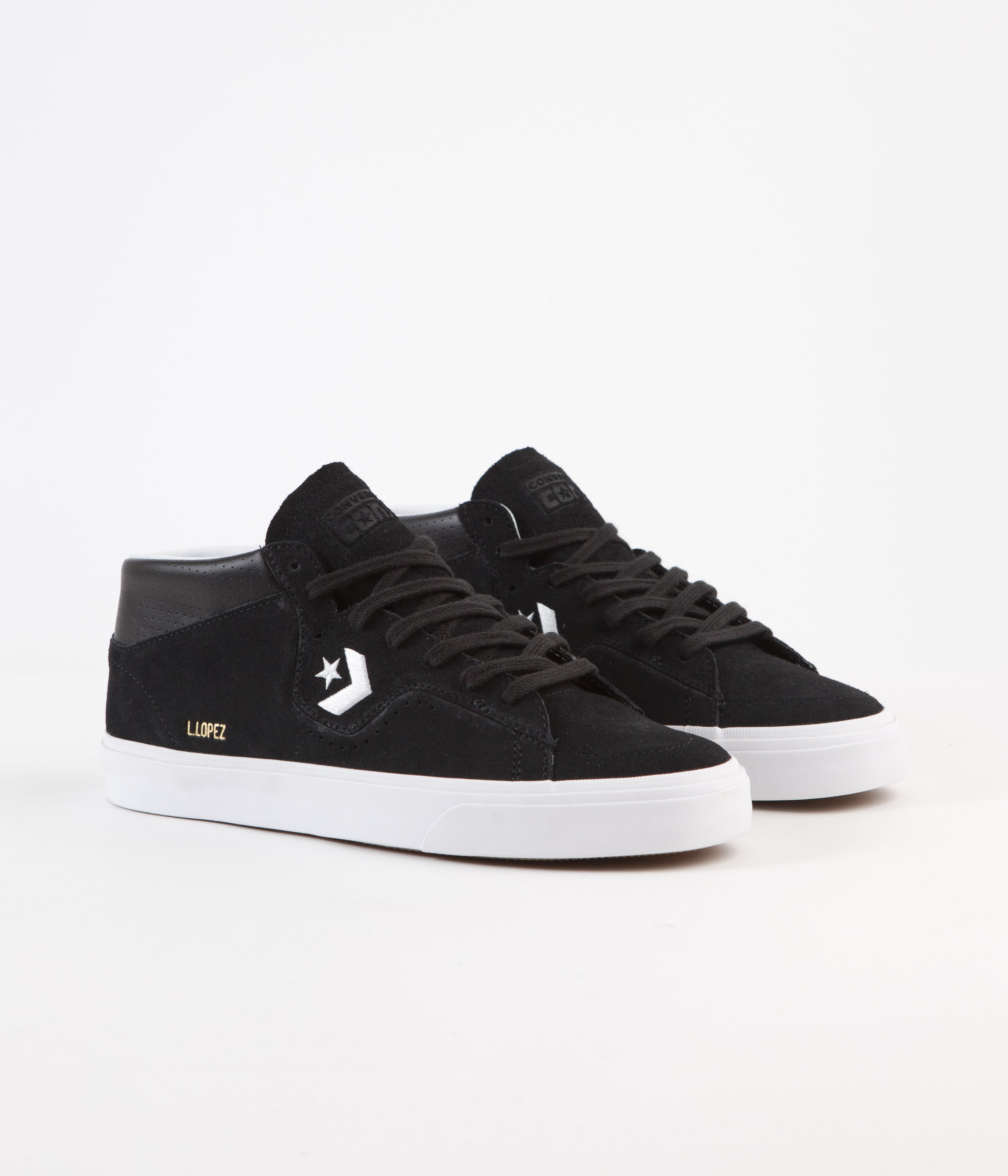 Converse Cons Louie Lopez Pro Mid Shoes - Stylish Black/White Combo