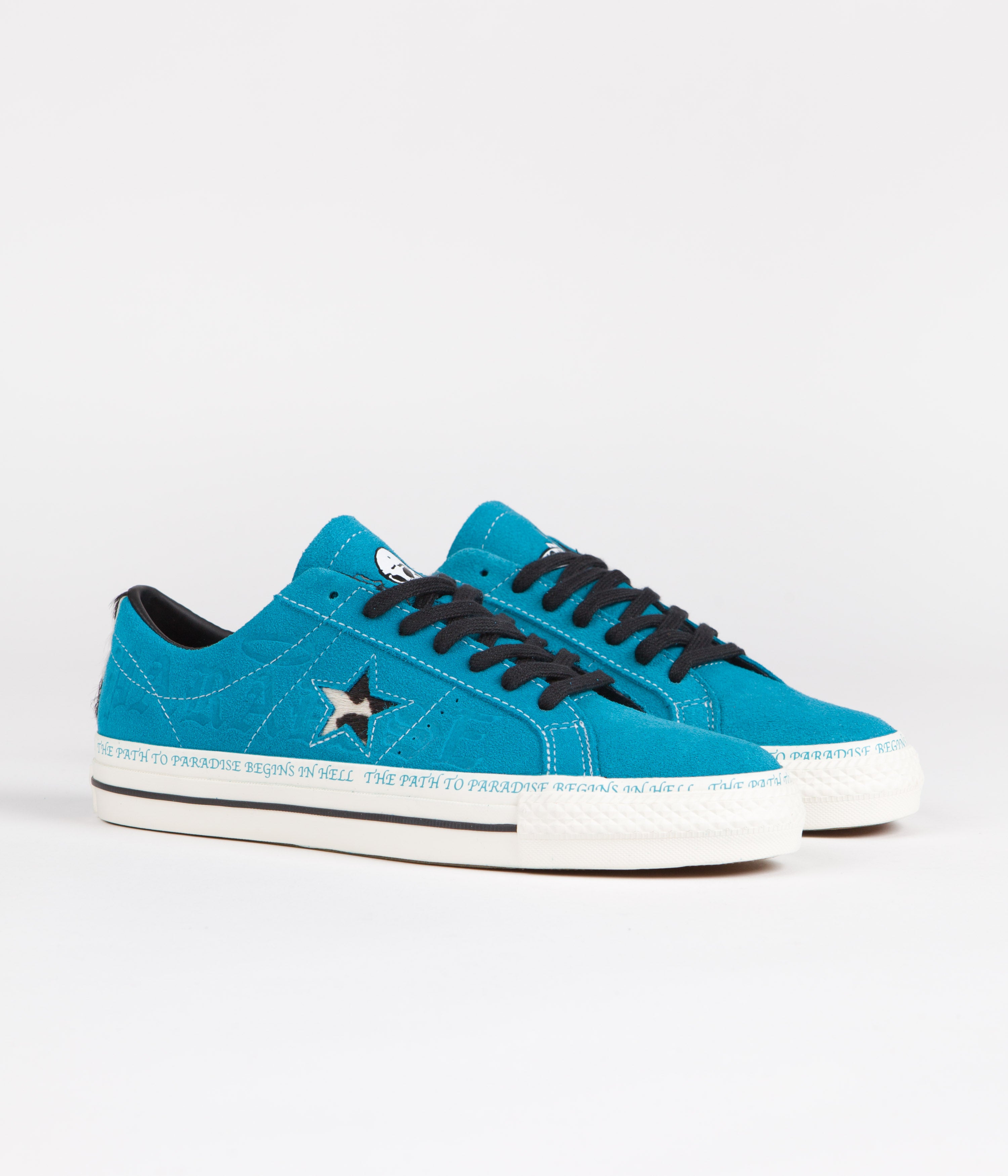 Converse One Star Pro Ox Sean Pablo Skate Shoes - Rapid Teal / Black / Egret