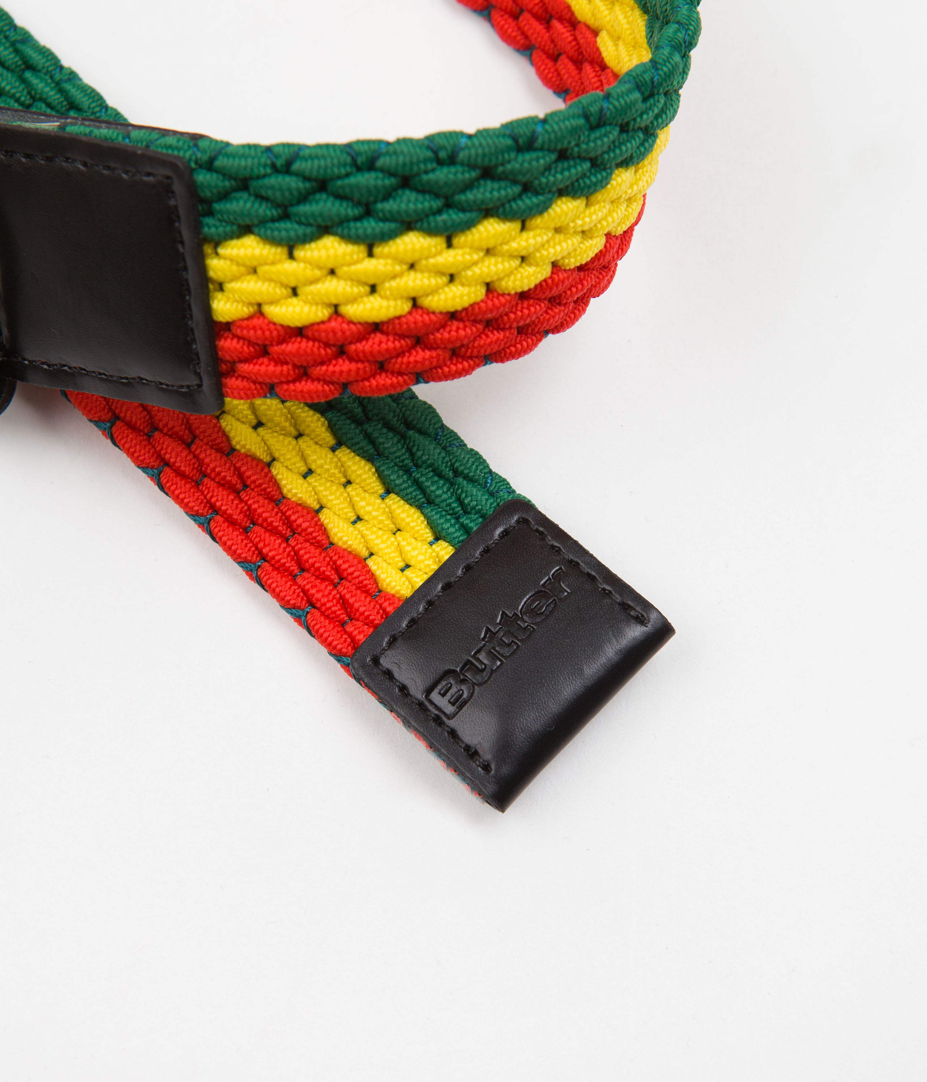 Butter Goods Vibrant Braided Belt - Green, Yellow & Red
