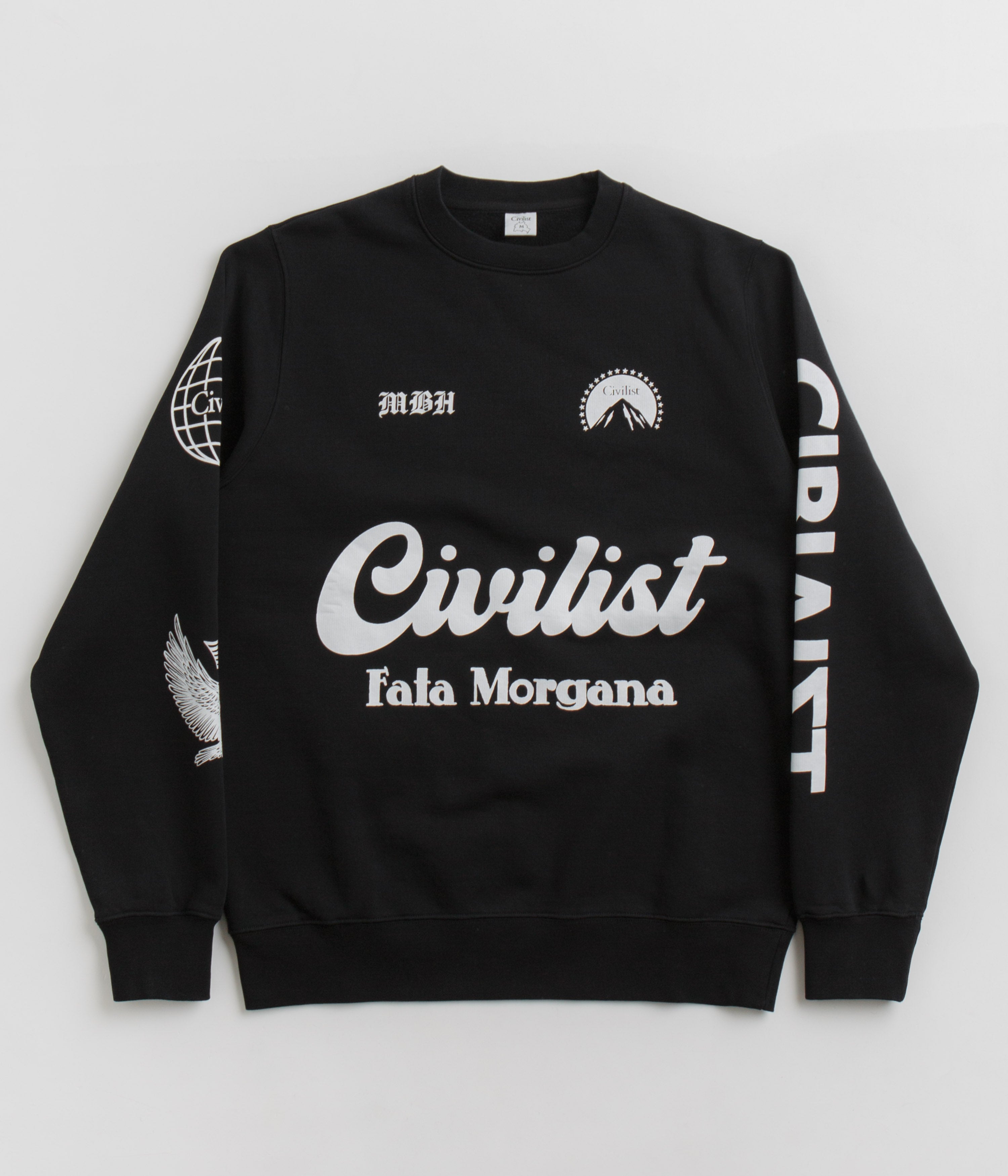 Civilist Fata Morgana Black Crewneck Sweatshirt - A Fashion Statement!