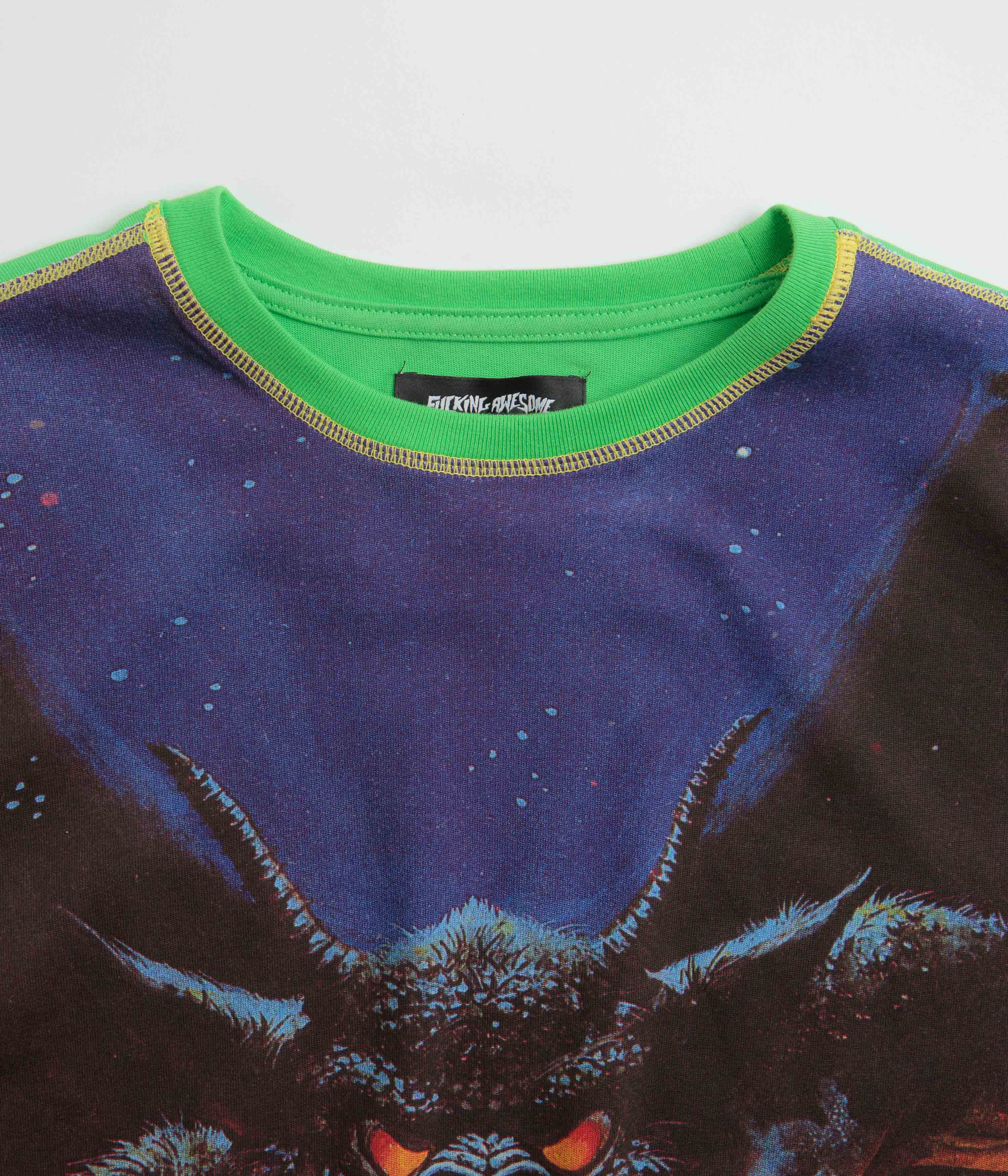 Fucking Awesome's Stunning Green Better Half Long Sleeve T-Shirt