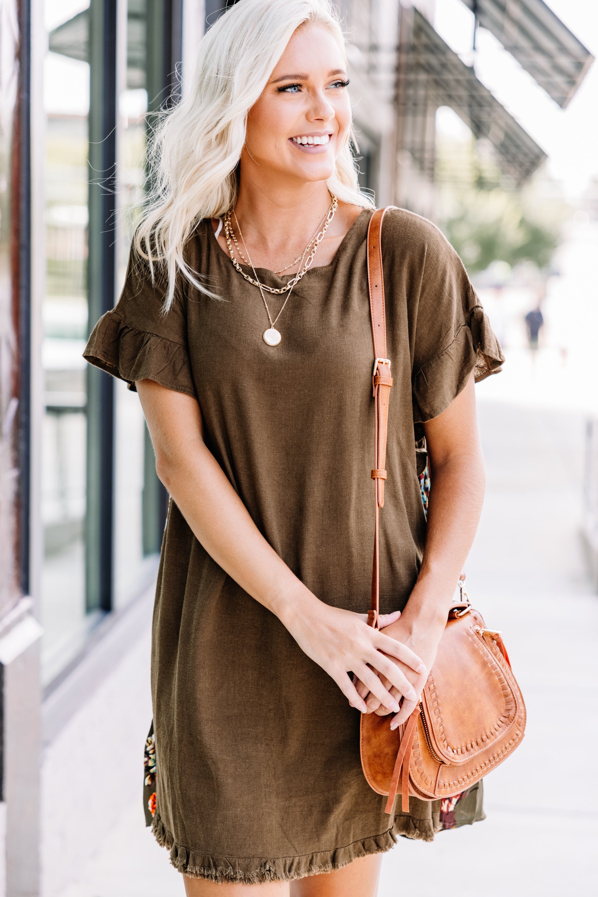 Irresistible Olive Green Floral Dress - A Must-Have!