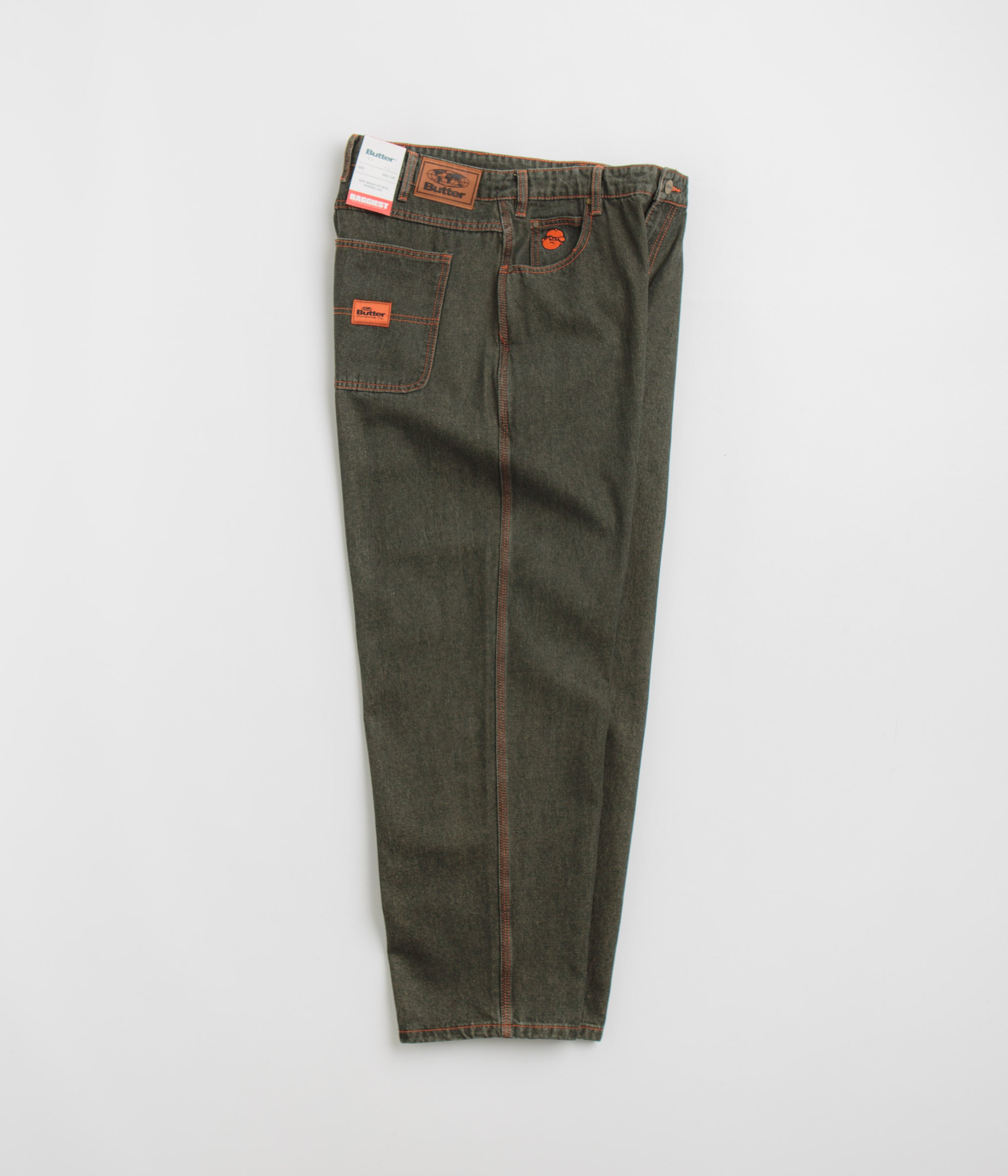 Butter Goods Santosuosso Dark Army Wash Jeans - Ultra Baggy Style!