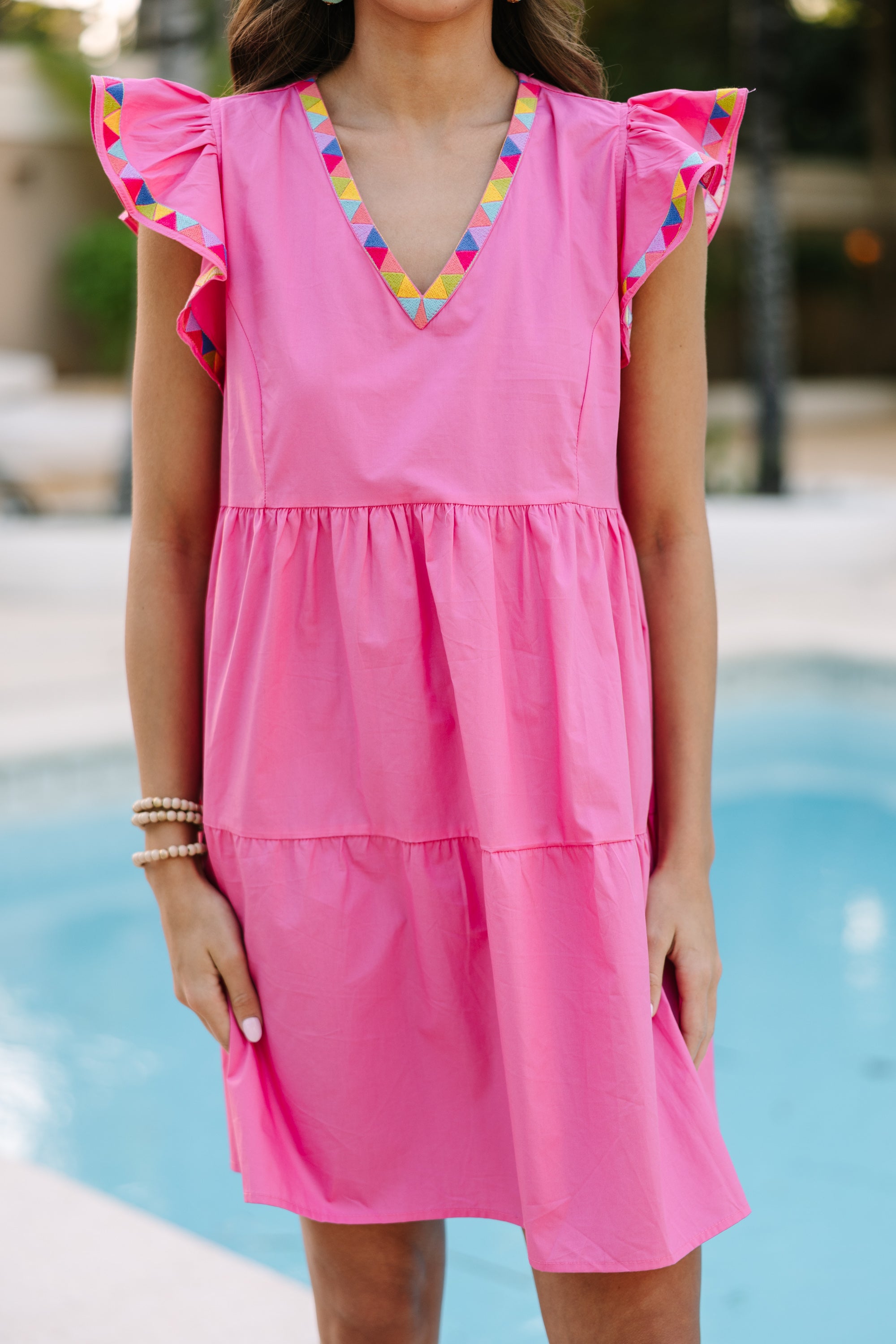 Enchanting Happy Life Pink Babydoll Dress