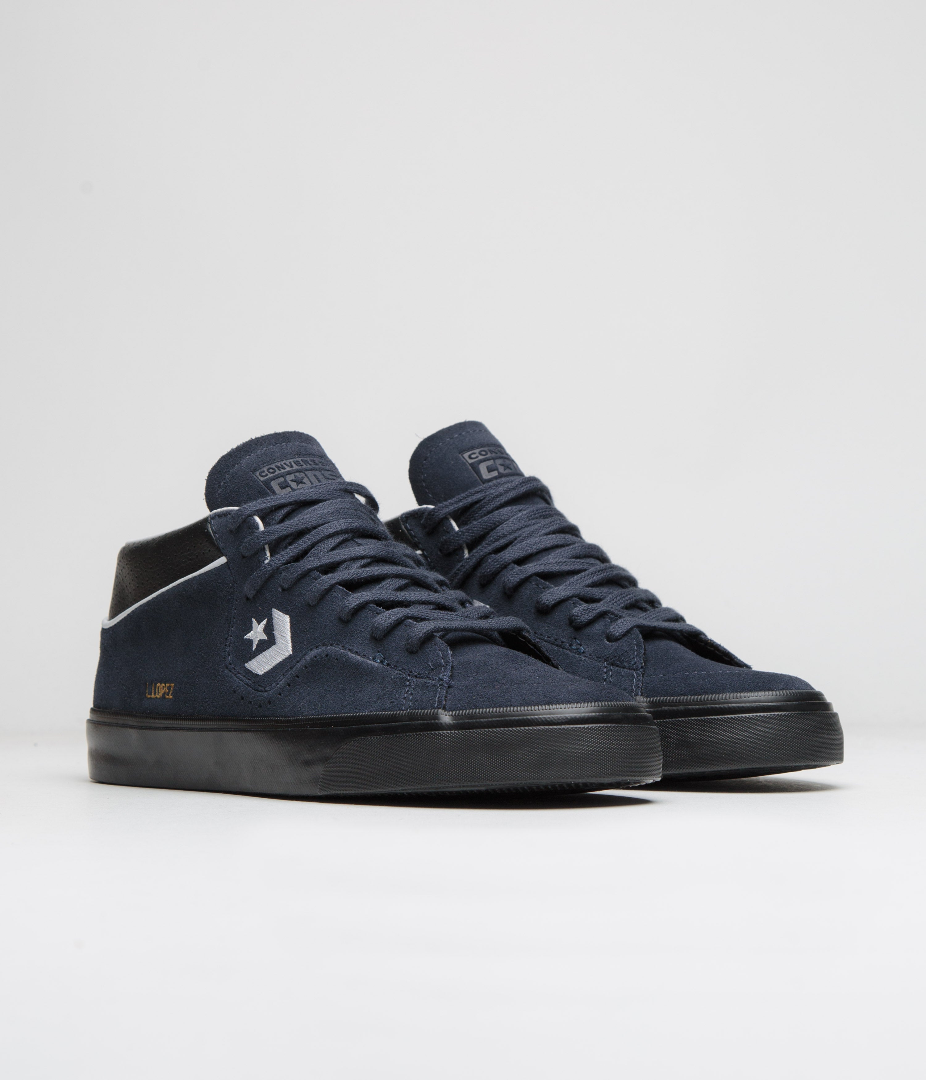 Converse Cons Louie Lopez Pro Mid Shoes - Stunning Void, Black & White Blend