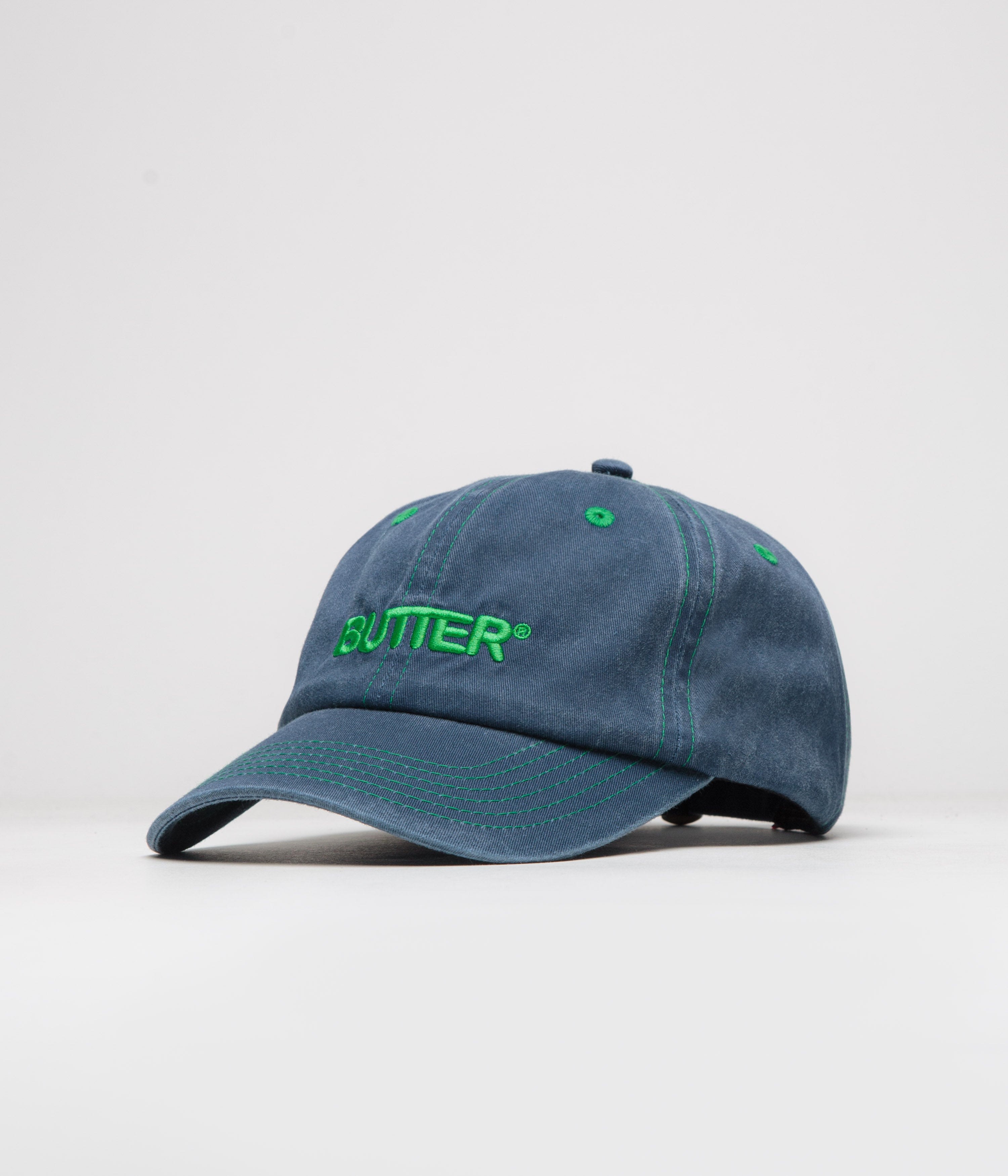 Stylish Navy Butter Goods Rounded Logo Cap - Grab Yours Now!