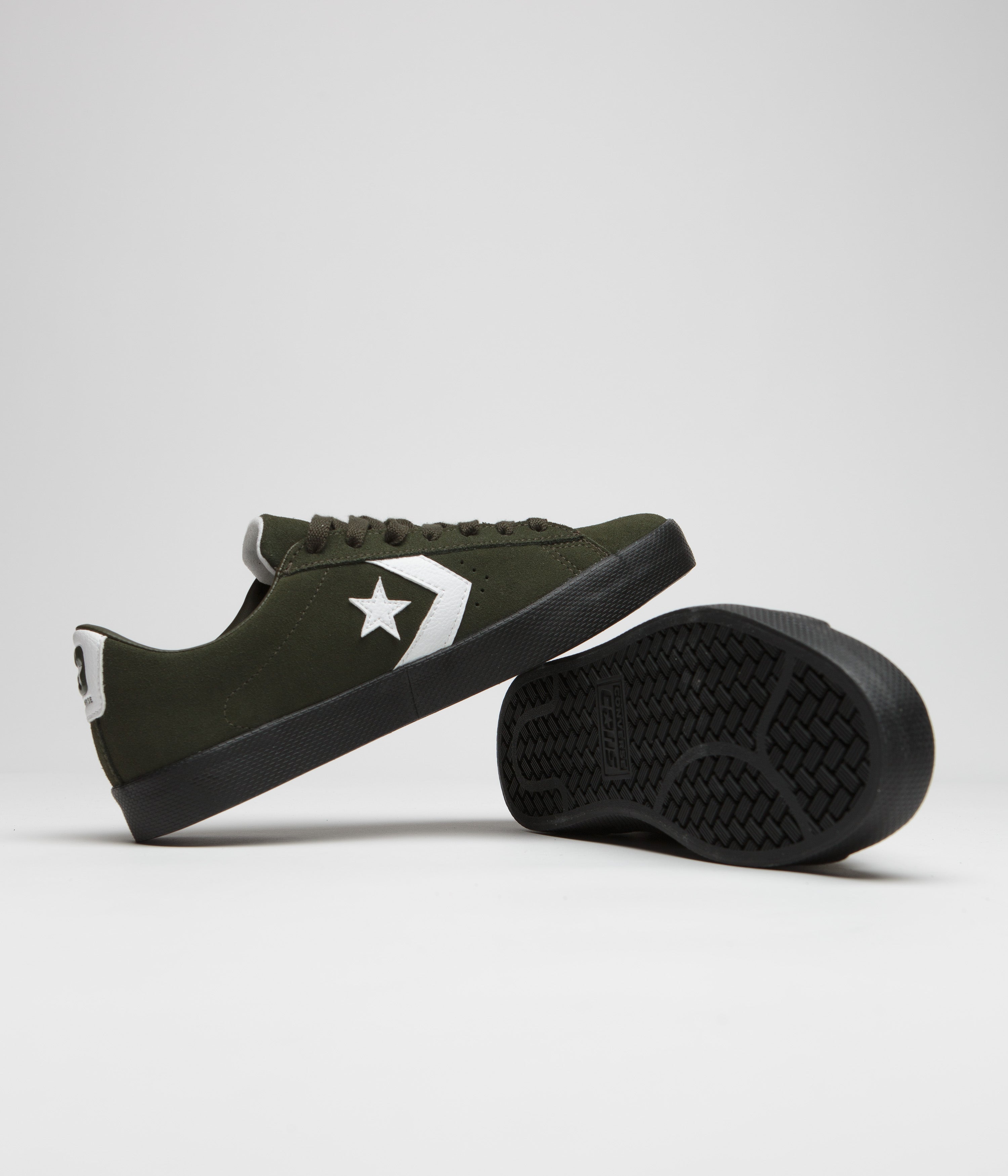 Converse Pro Leather Fall Tone Skate Shoes - Forest Shelter, White & Black