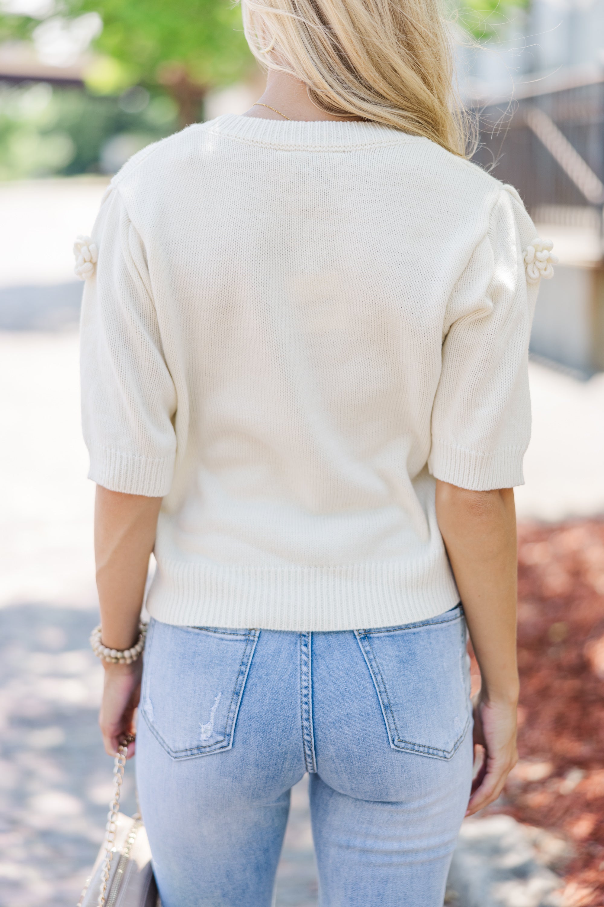 Floral Fantasy All - In - Your - Head Cream Sweater