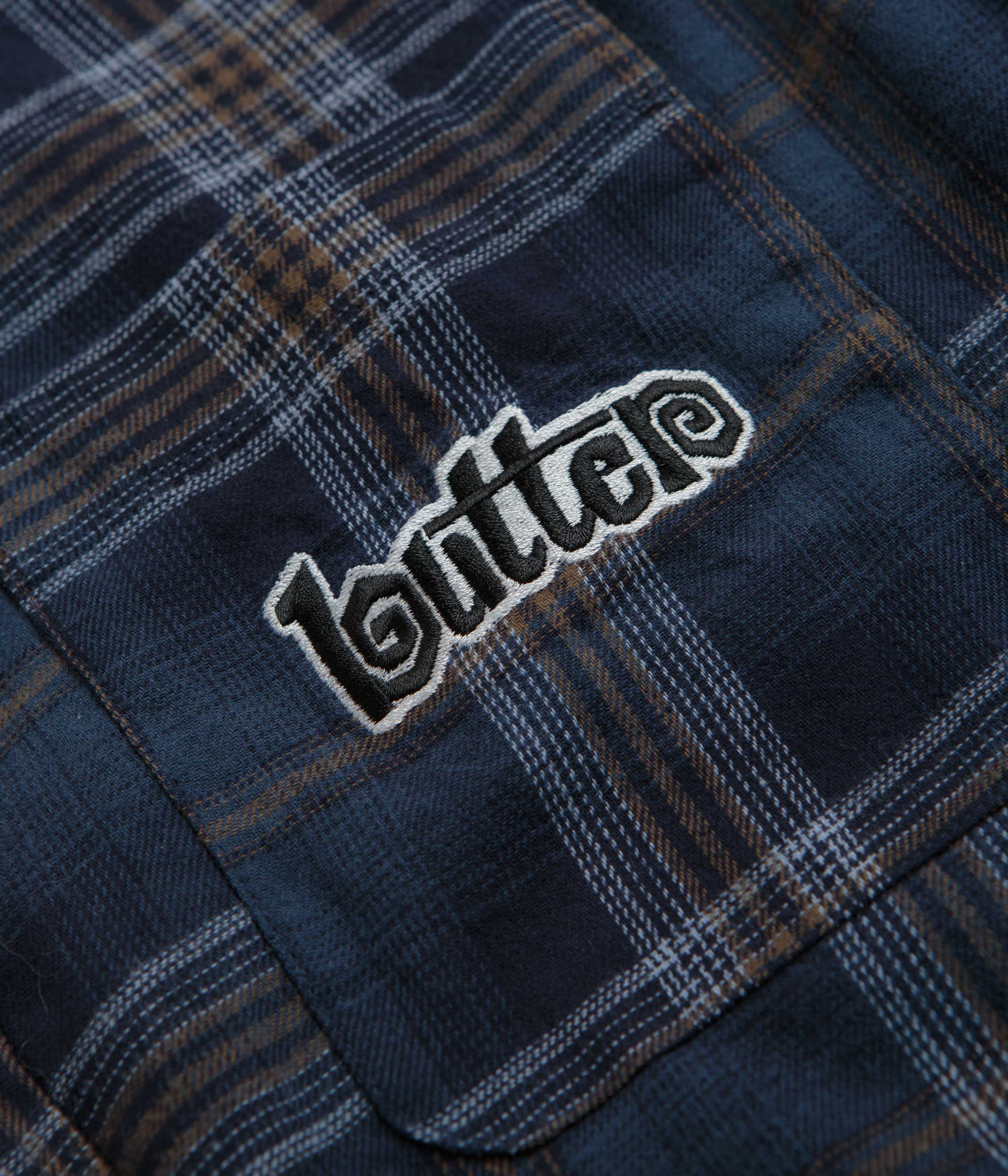 Butter Goods Navy & White Swirl Plaid Shirt - A Fashion Statement!