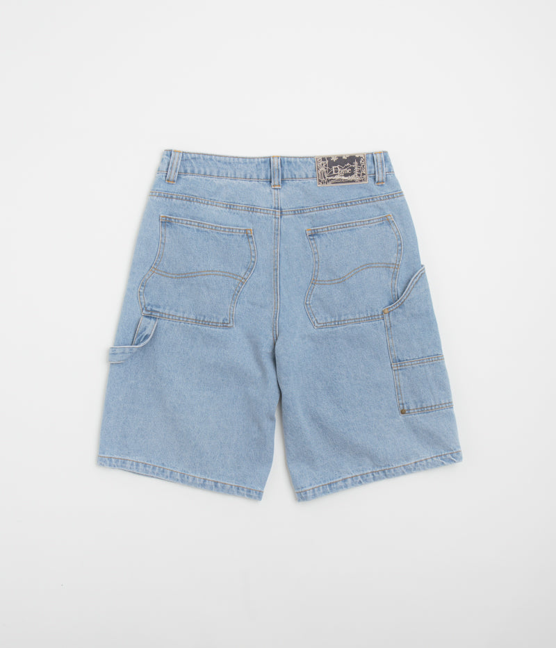 Dime Blue Washed Carpenter Denim Shorts - Stylish and Functional