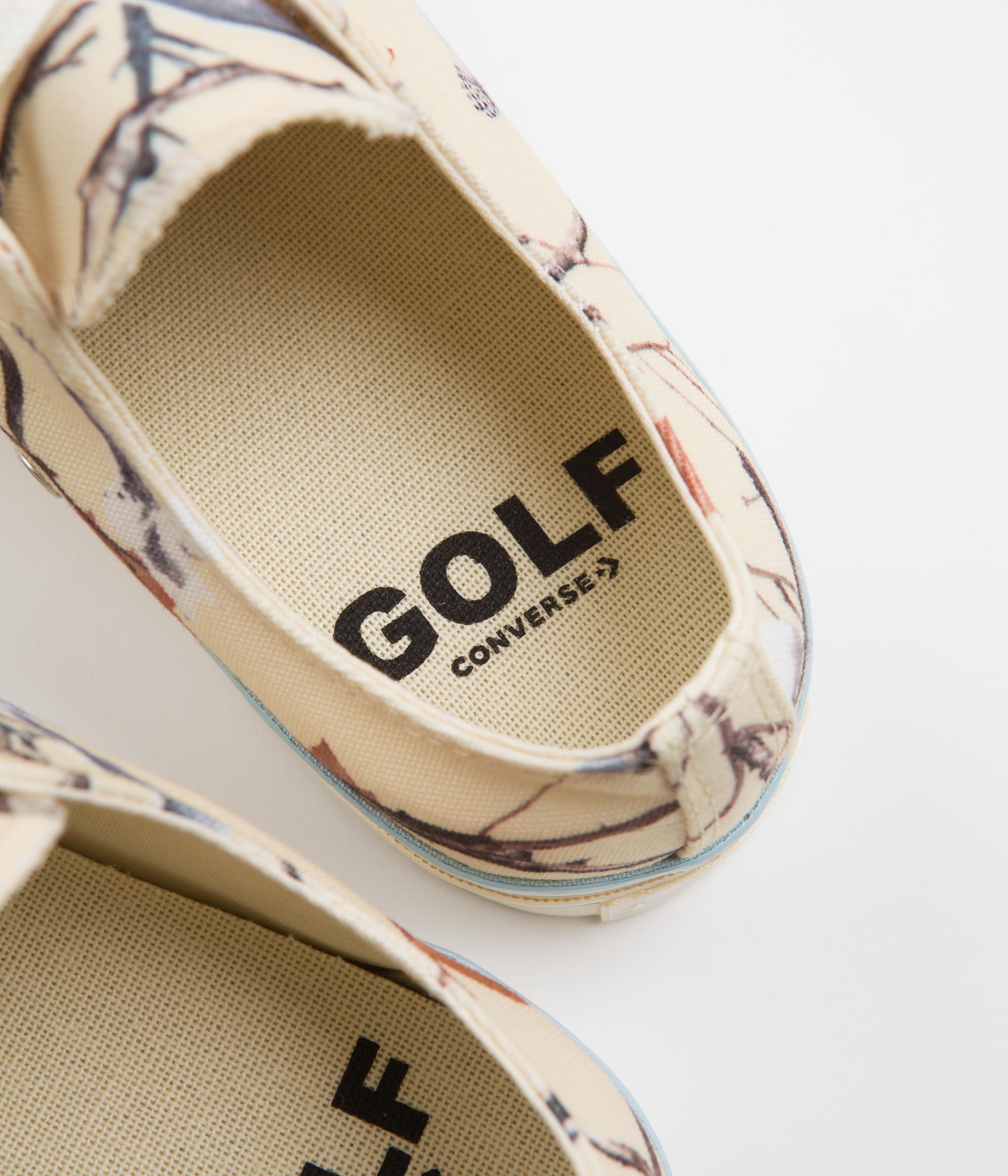 Converse x Golf Wang Chuck 70 Ox Owl Camo Shoes - Stunning Egret, Corydalis Blue & Antique White