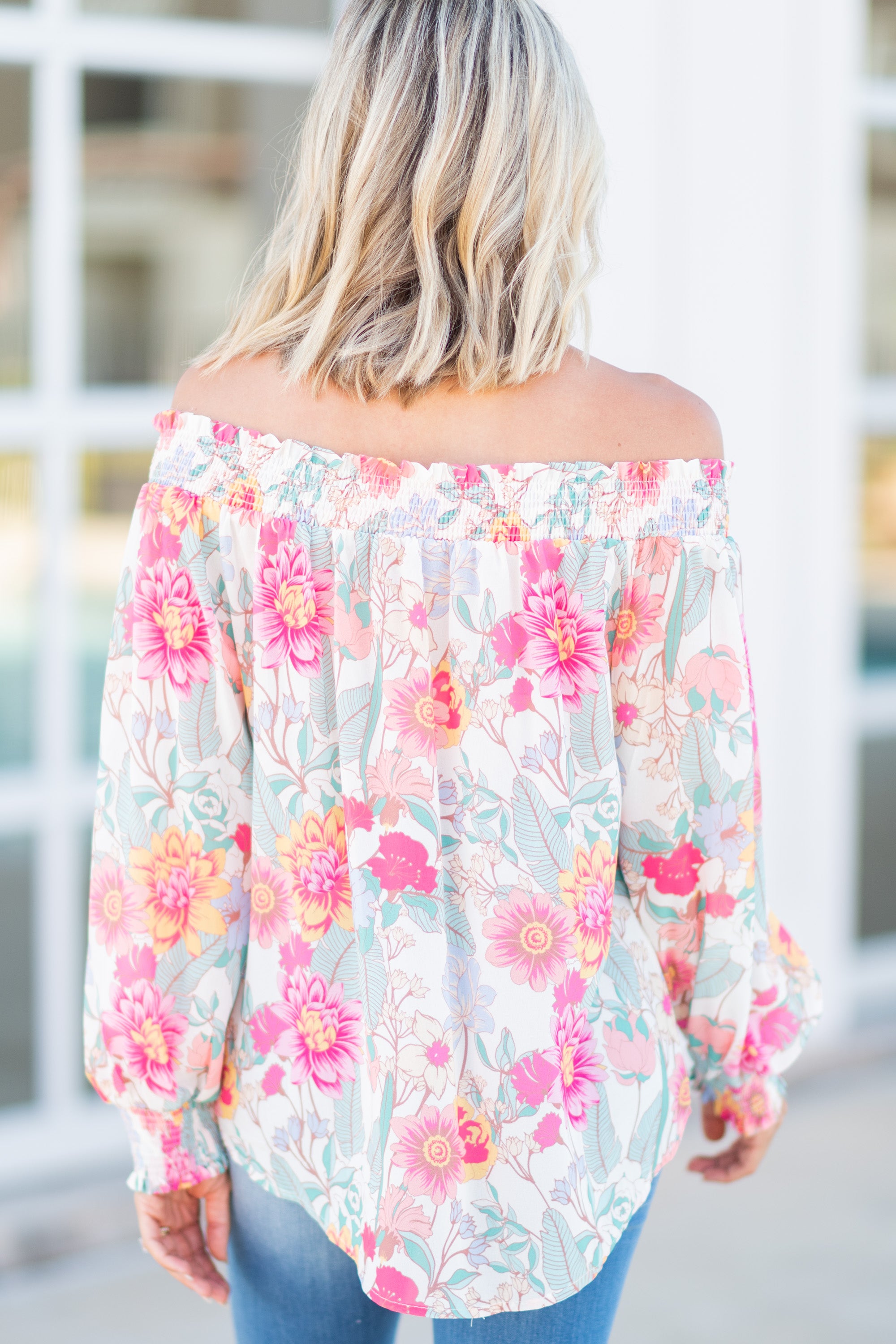 Enchanting Cream White Floral Blouse: Grab Yours Now!