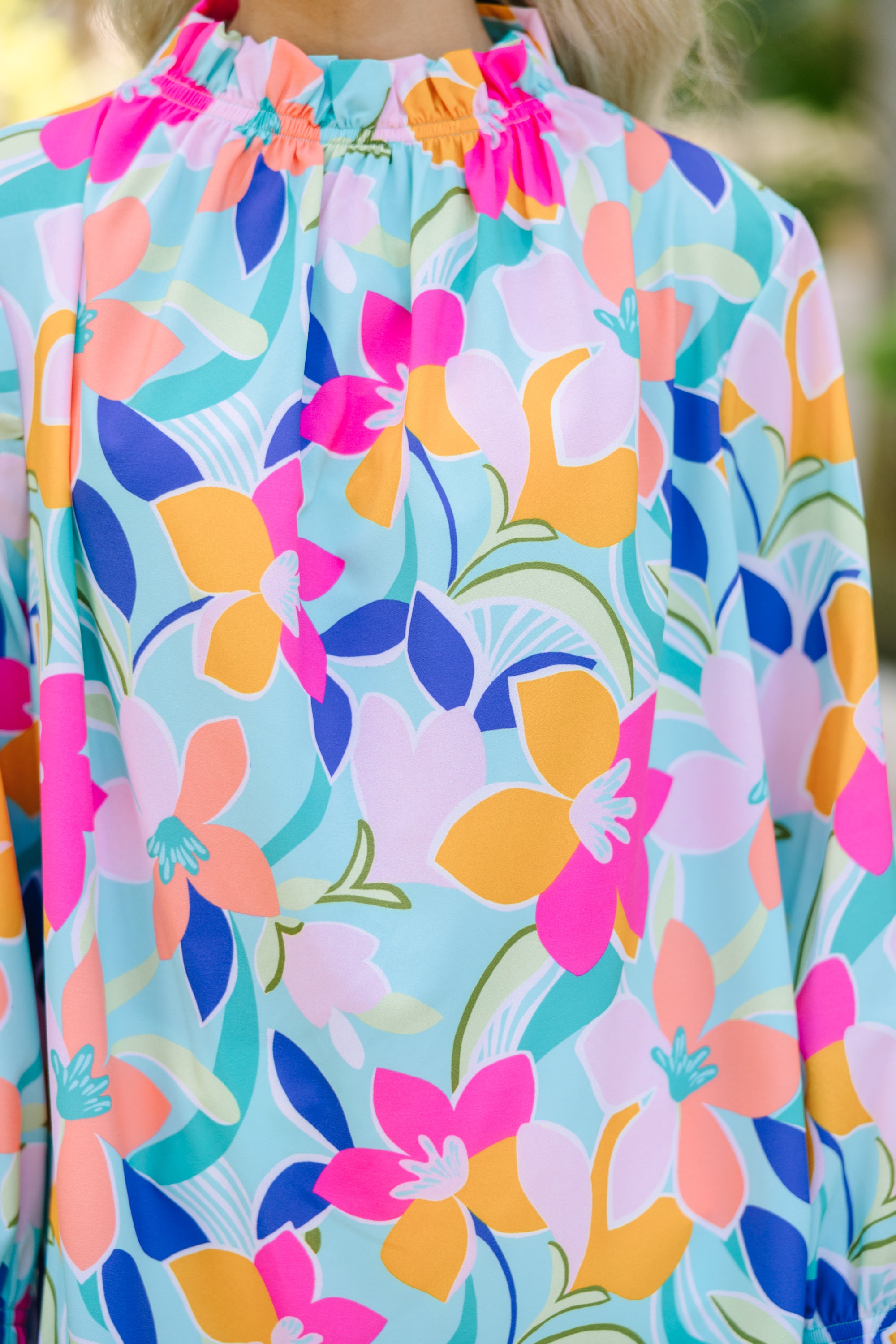 Embrace Your True Self with this Stunning Sage Green Floral Blouse