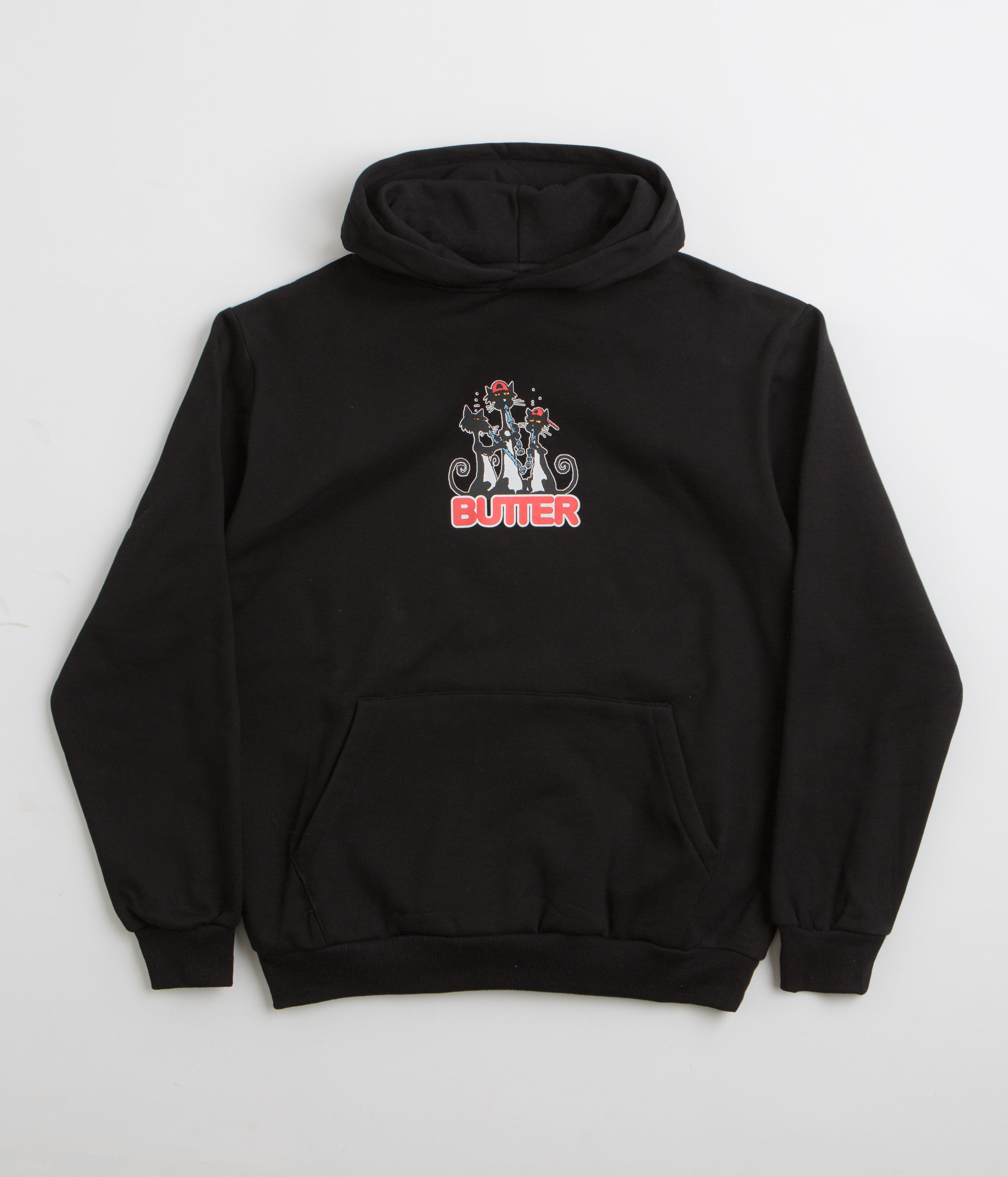 Butter Goods Cats Hoodie - Stunning Black