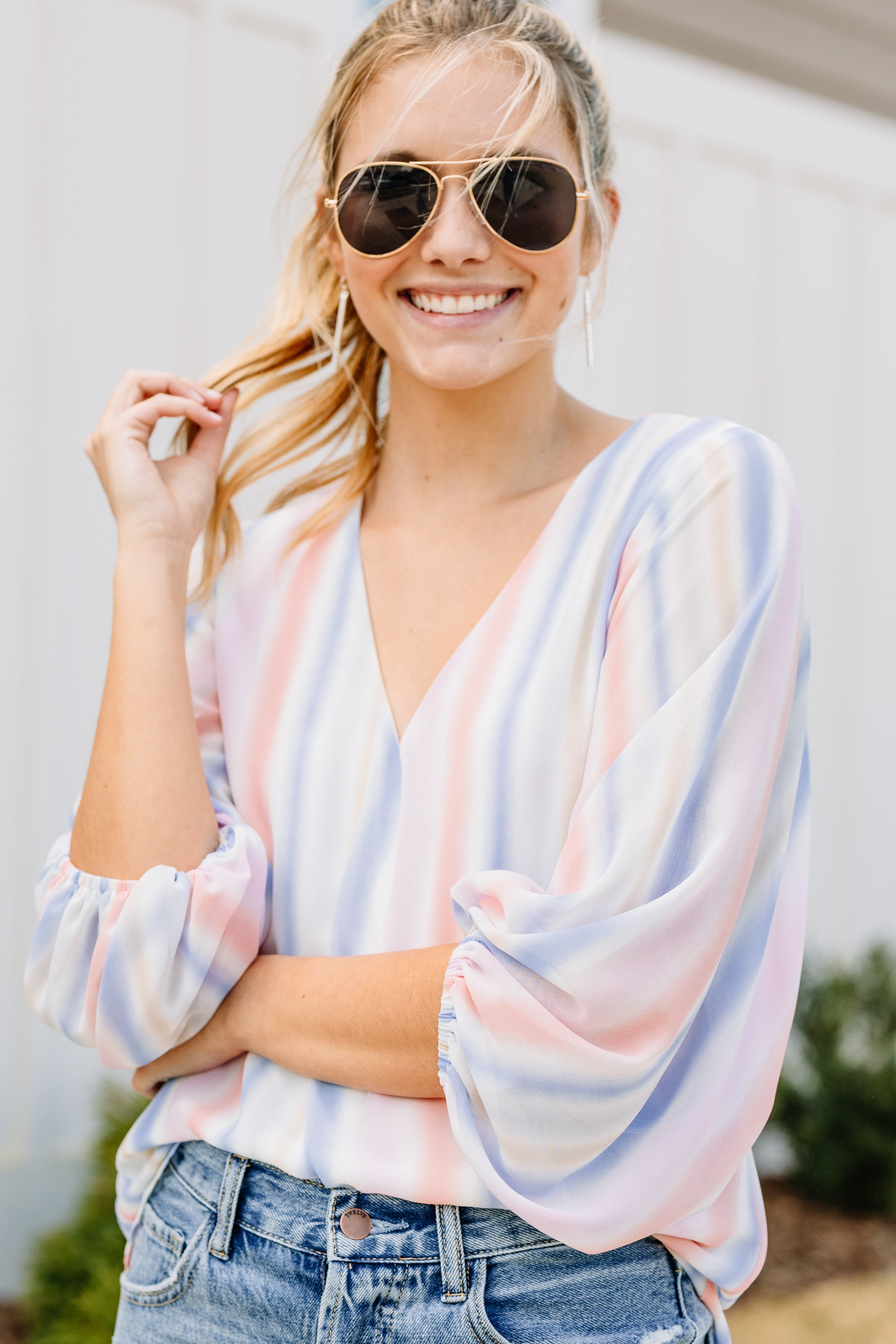 Gorgeous Rose Pink Striped Top: A Must - Have!