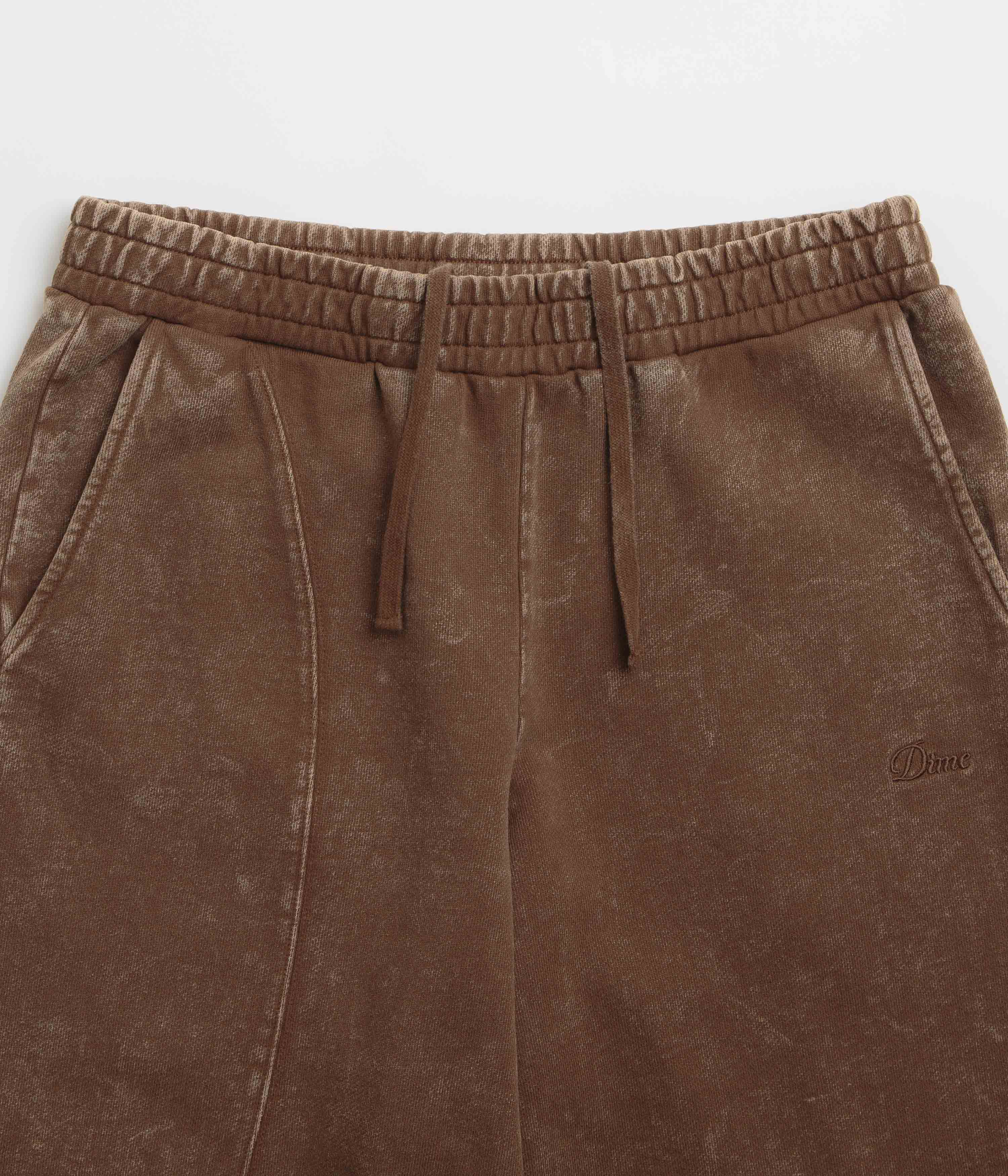 Dime Cyclone Brown Snow-Washed French Terry Pants - Stylish and Comfortable!