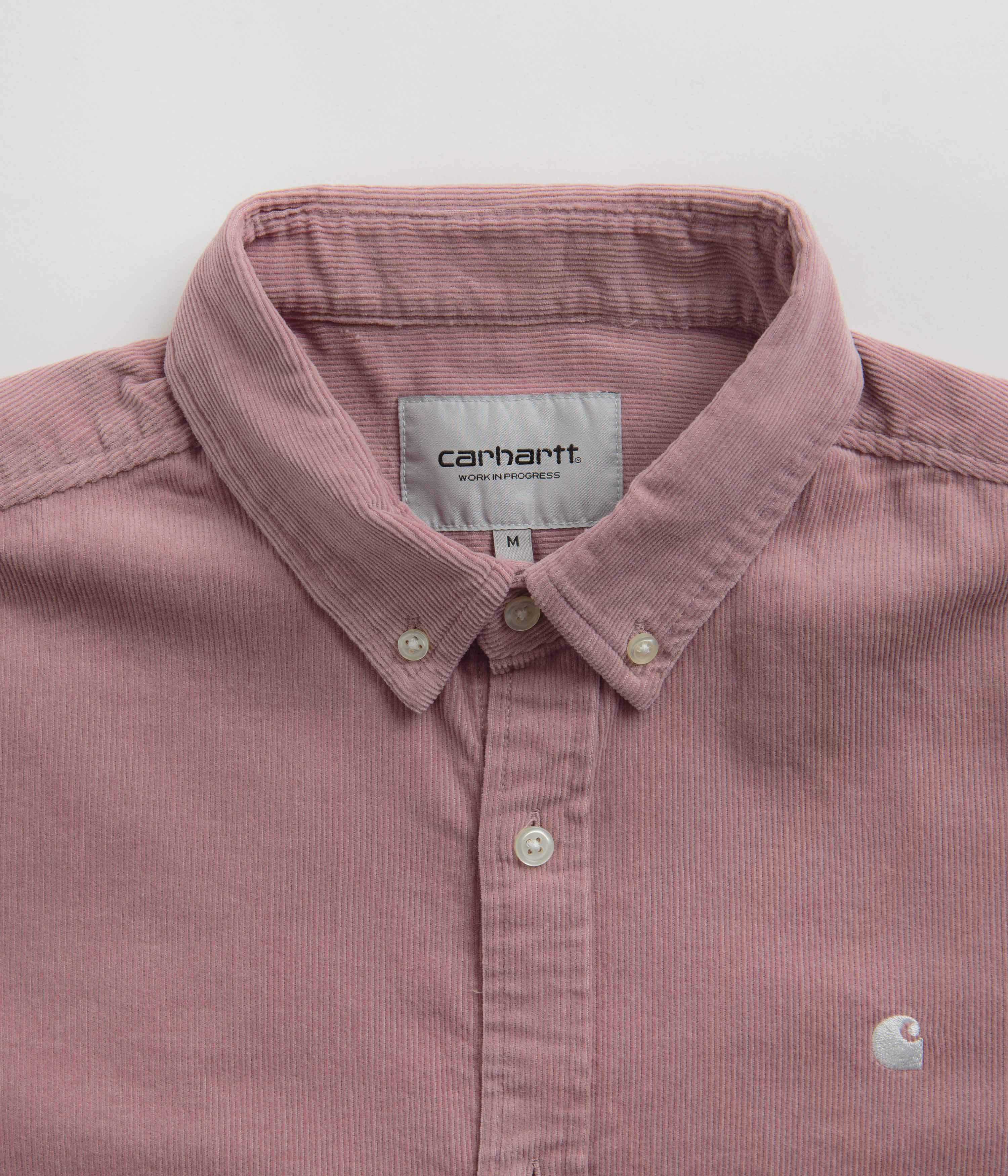 Carhartt Madison Fine Cord Shirt - Stunning Glassy Pink / Wax