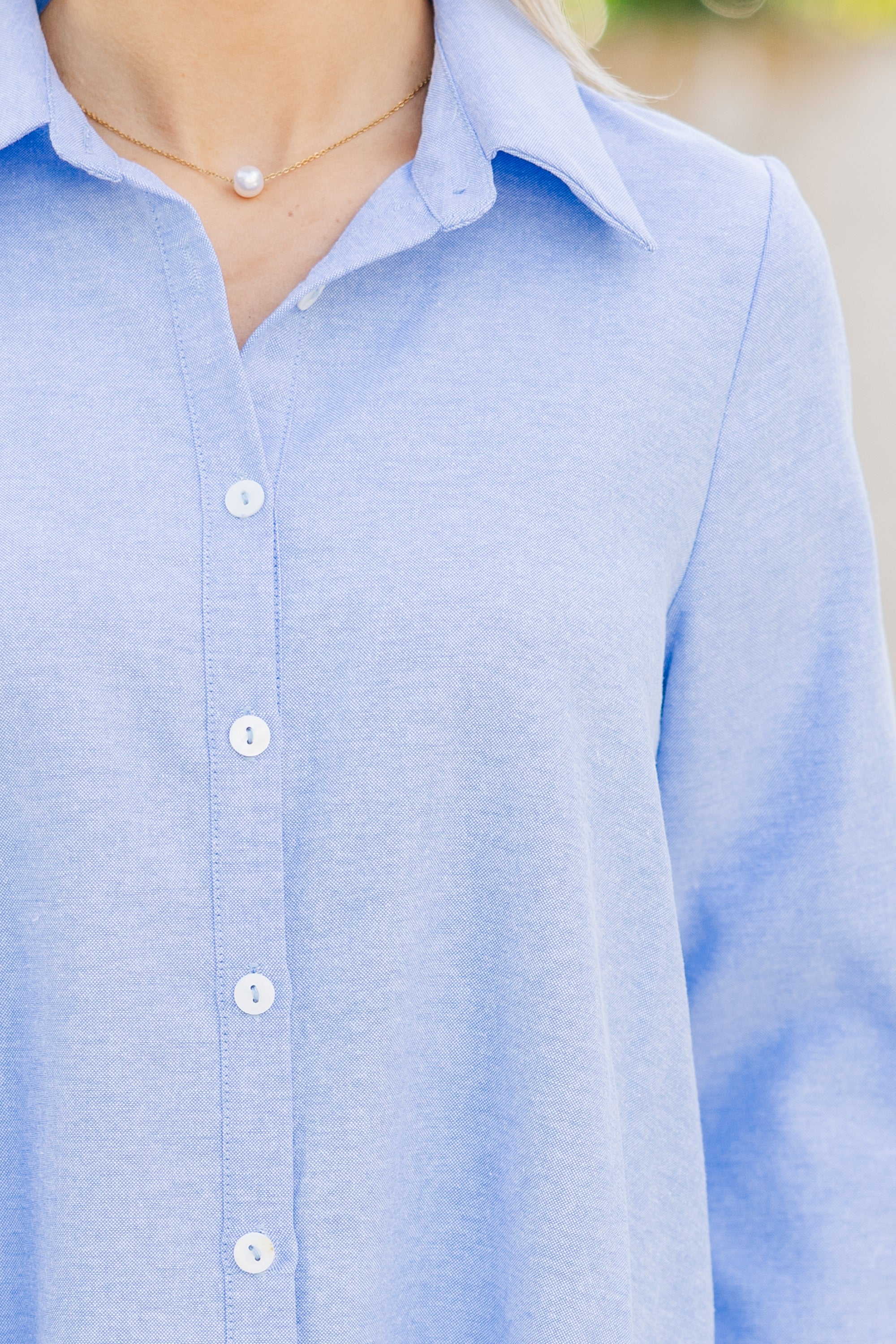 Gorgeous Light Blue Shirt Dress - Hang On to Every Style!