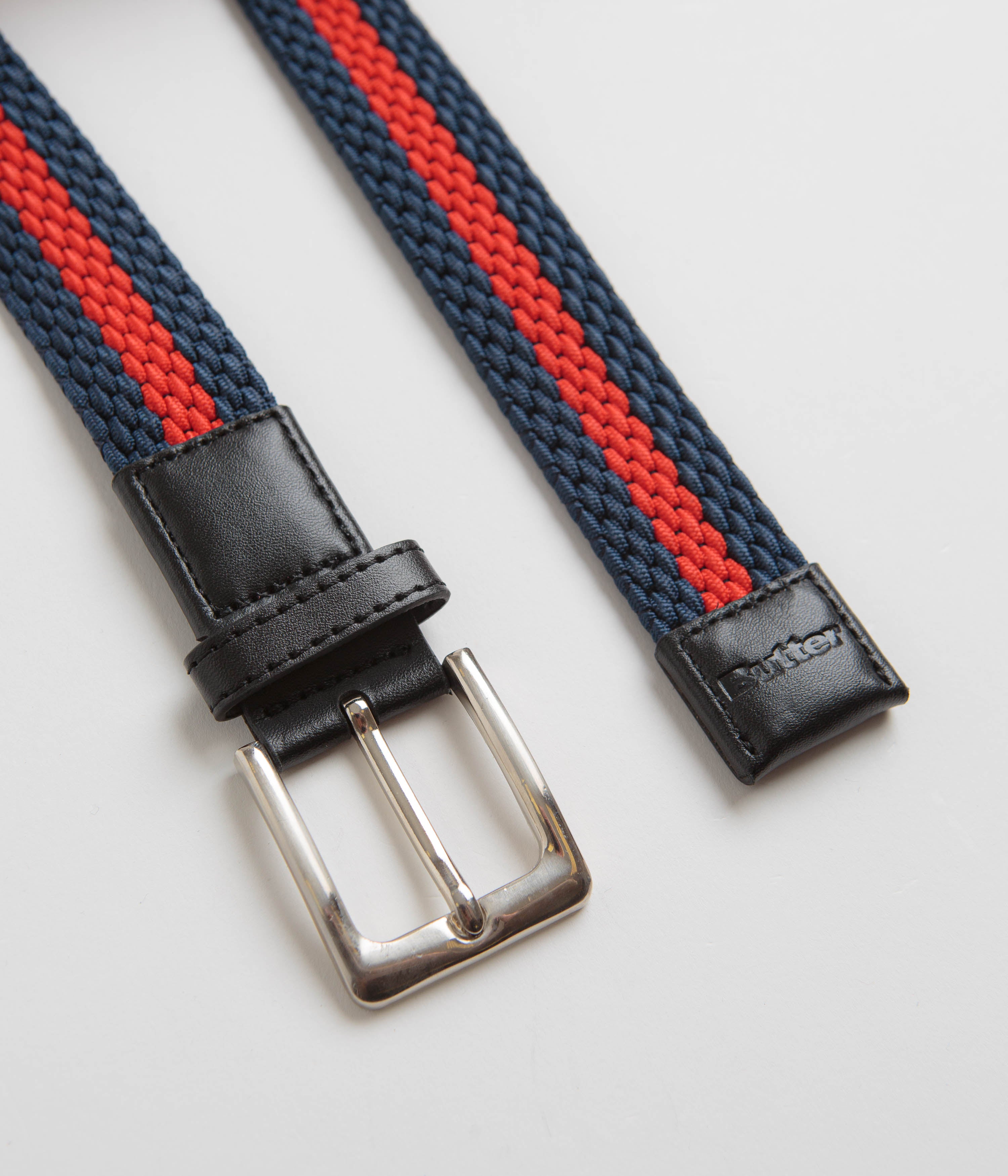 Butter Goods Navy & Red Braided Belt - A Striking Fashion Statement