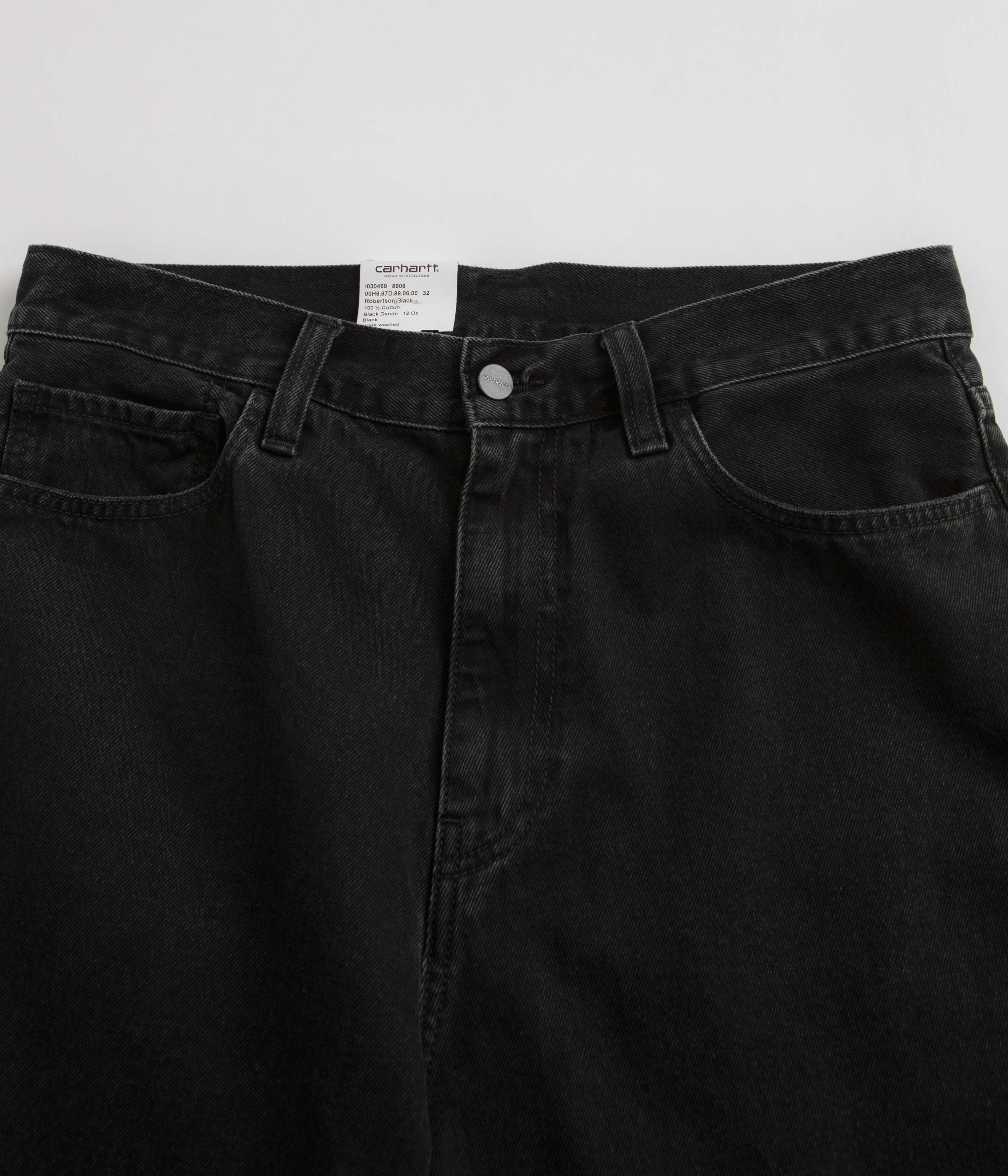 Carhartt Landon Shorts - Stylish Black Stone Washed
