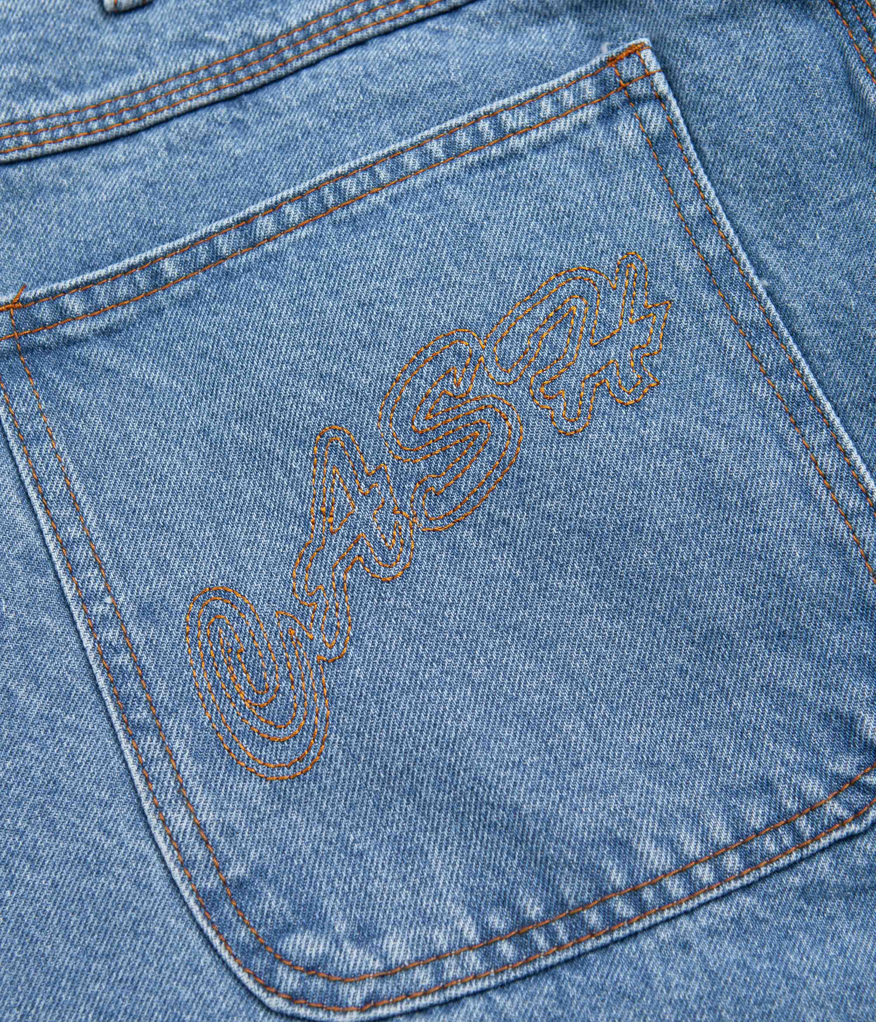 Cash Only Washed Indigo Baggy Jeans: A Skate-Inspired Fashion Statement