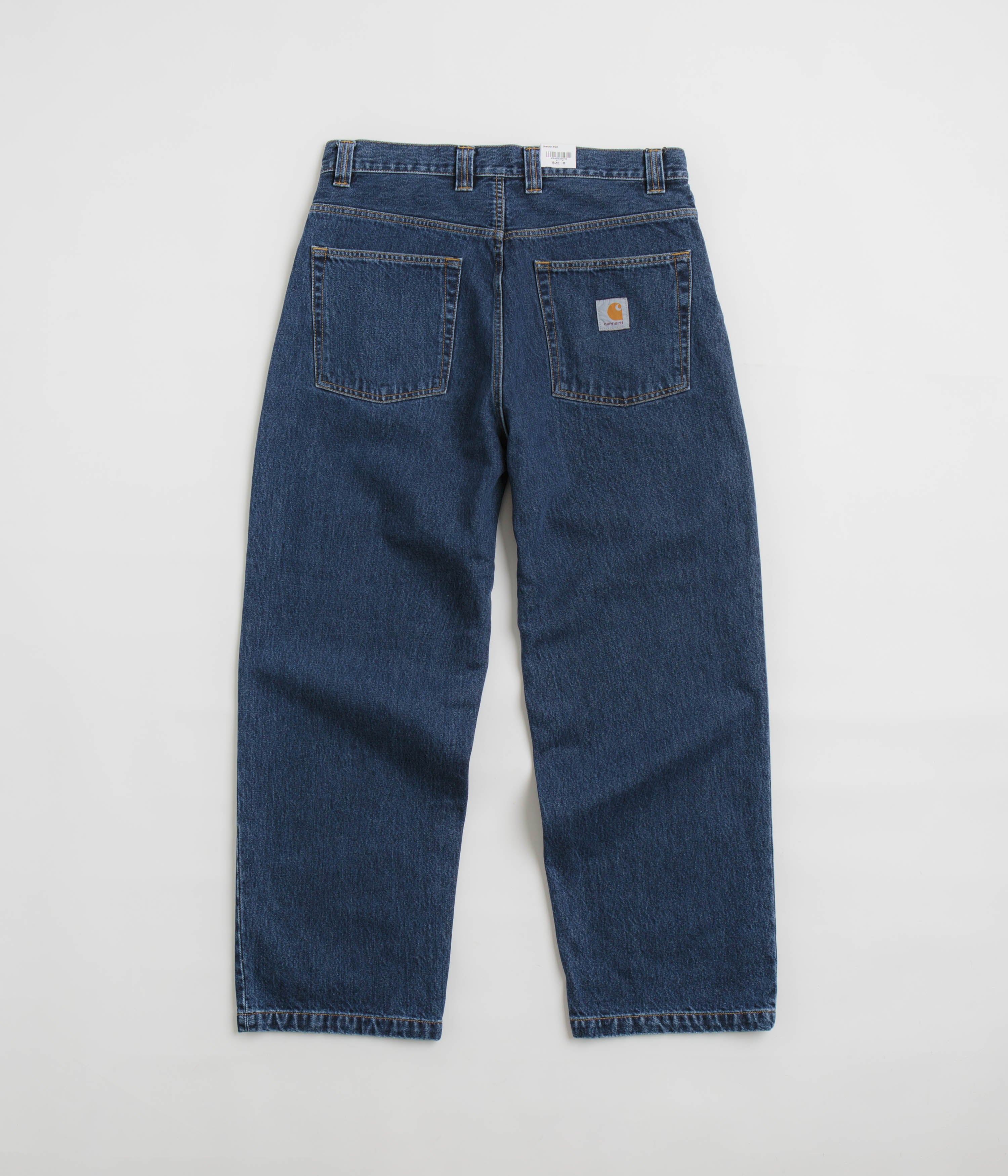Carhartt Brandon Blue Stone Wash Denim Pants - A Vintage Style Essential