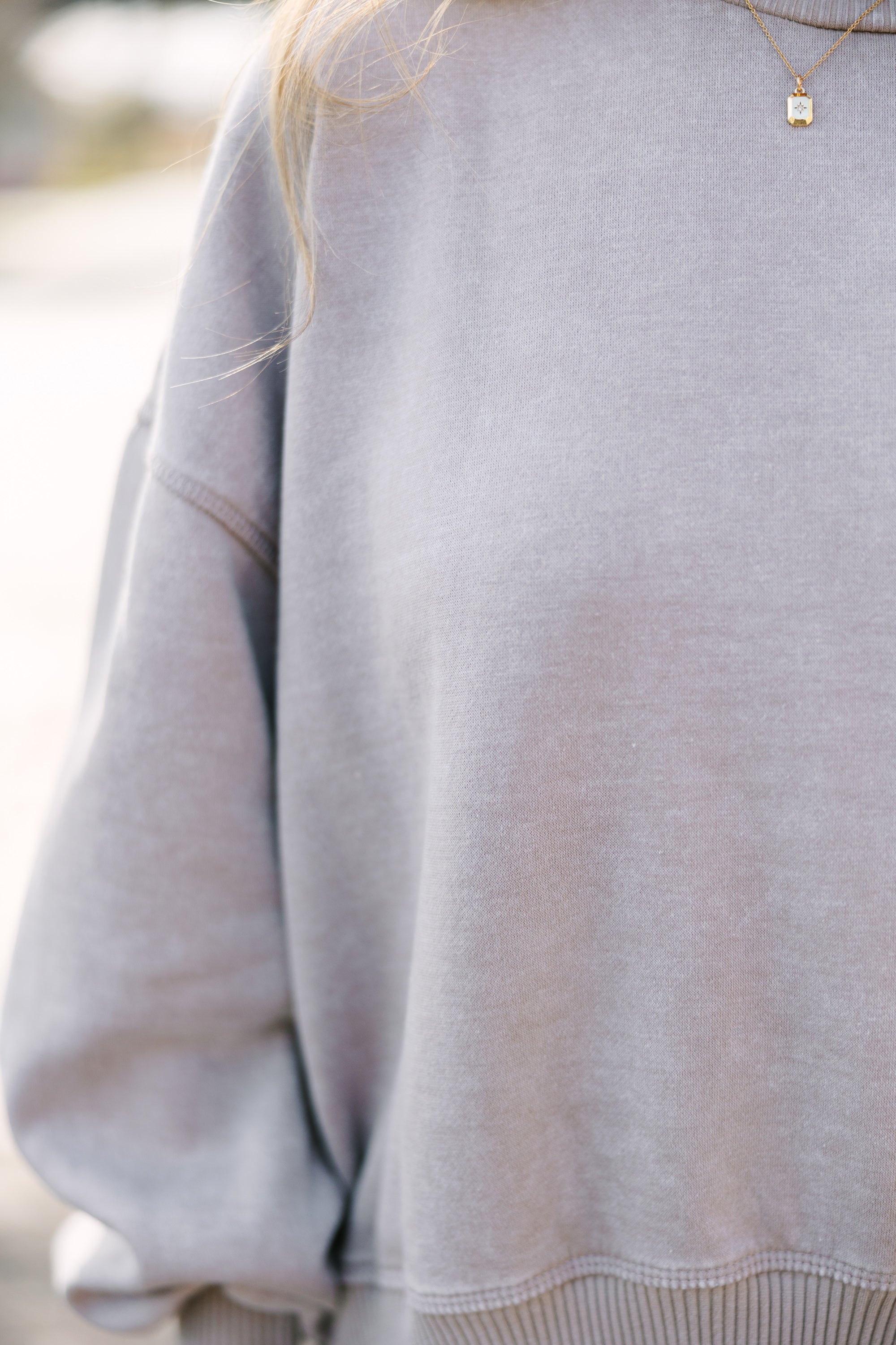 Must-Have Ash Mocha Brown Acid Wash Pullover