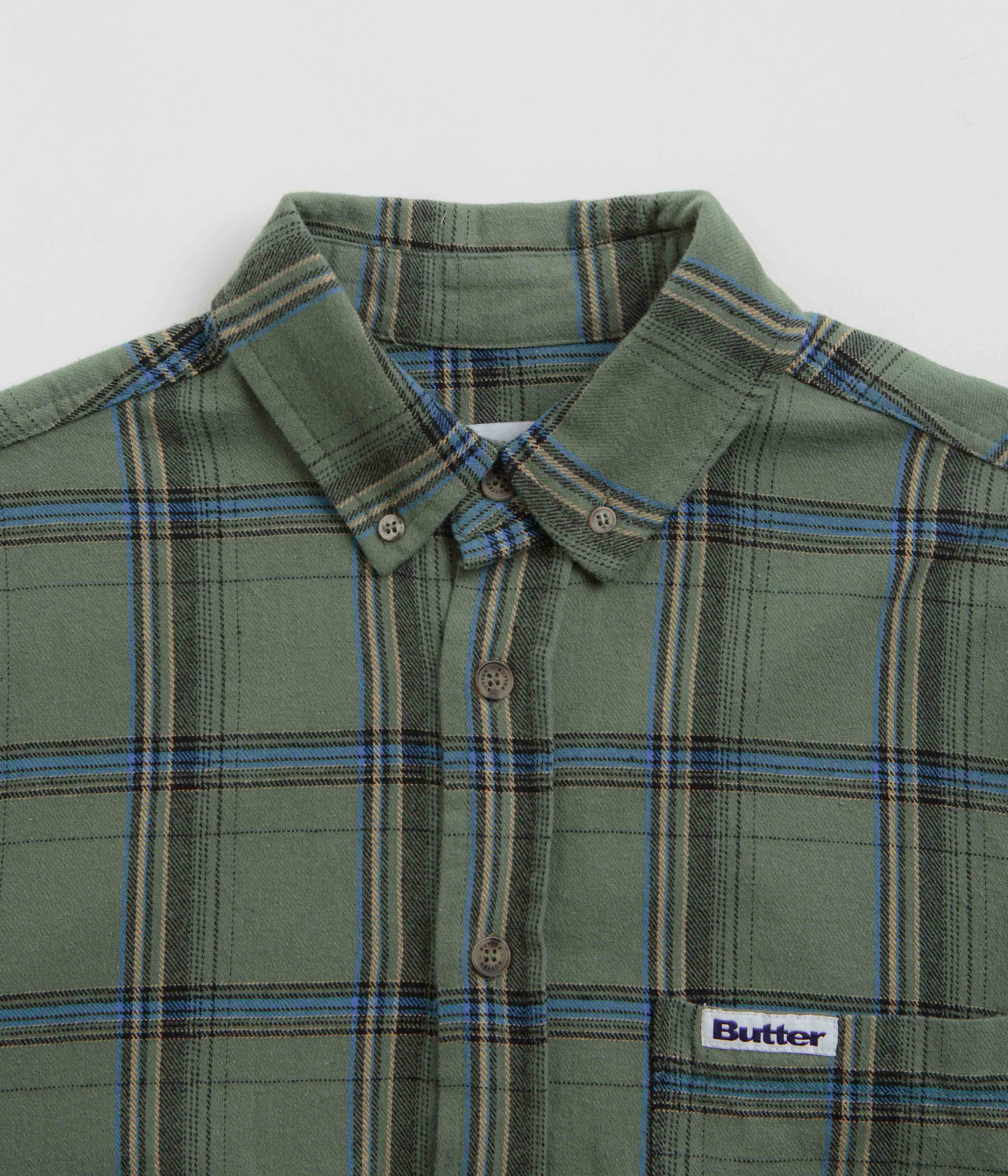 Butter Goods Bugs Flannel Shirt - Sage: A Must-Have for Style Enthusiasts
