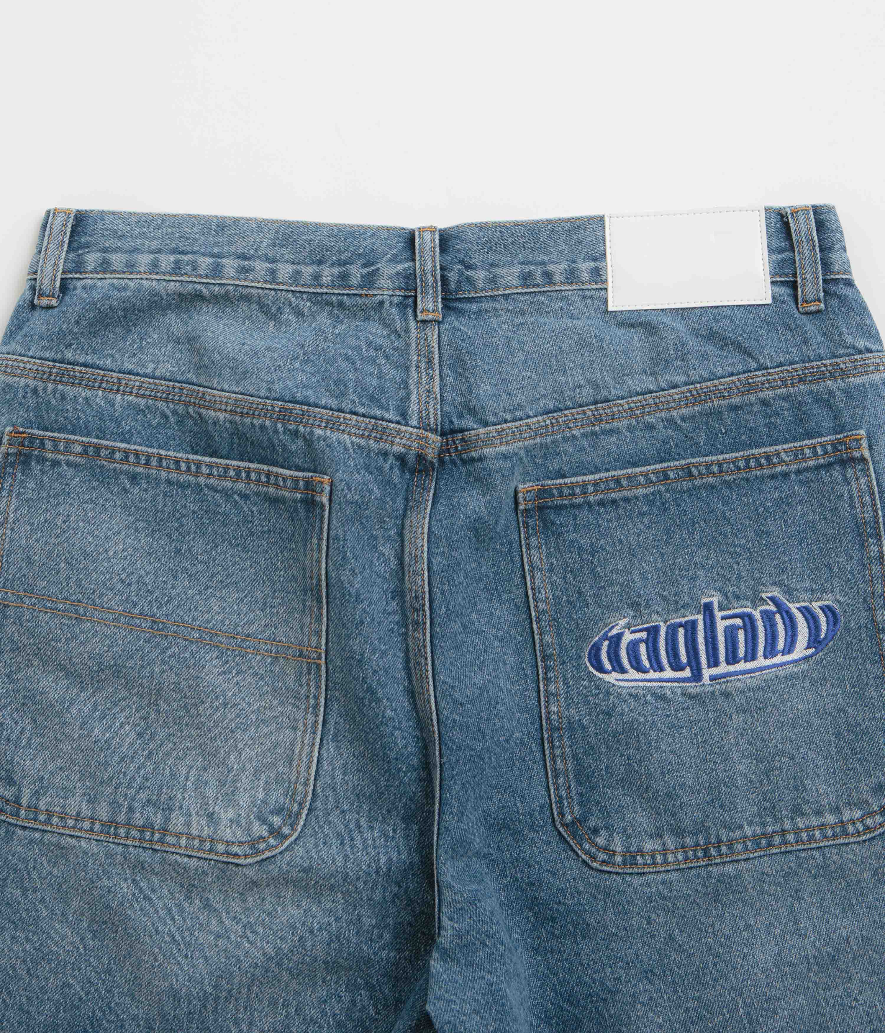 Baglady Acid Wash Warp Denim Shorts - A Trendy Unisex Must-Have