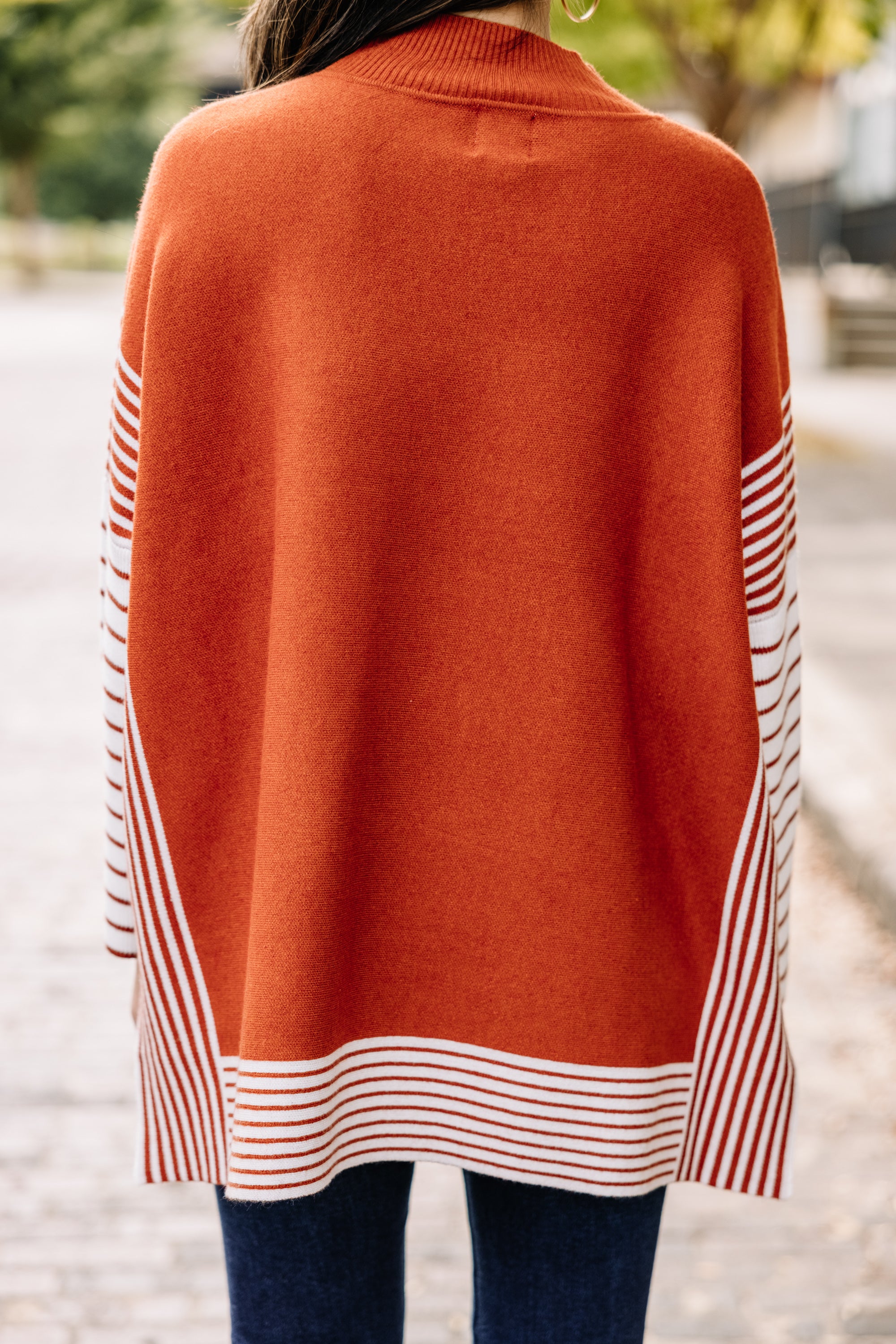 Gorgeous Rust Orange Striped All-In Tunic - A Must-Have!
