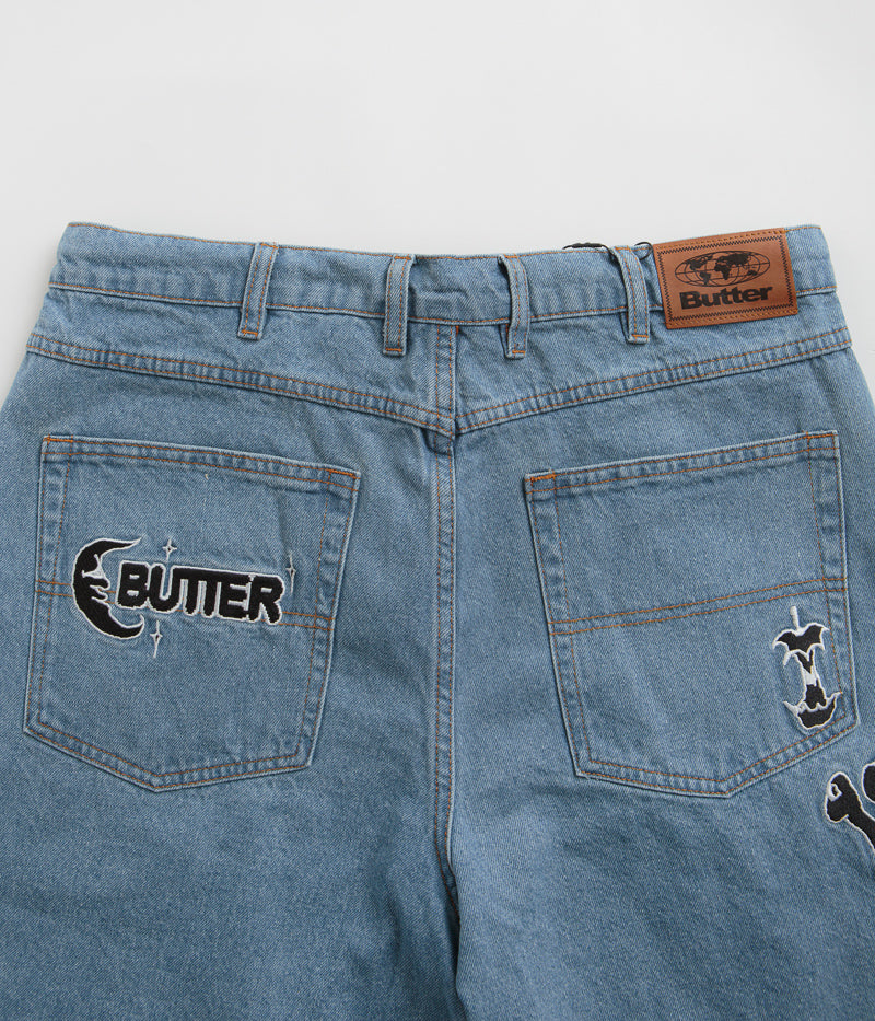 Butter Goods Critter - Washed Indigo Baggy Denim Shorts: A Must - Have!