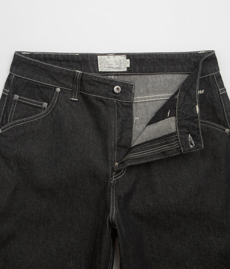 Dime's Stunning Black Washed Classic Denim Shorts