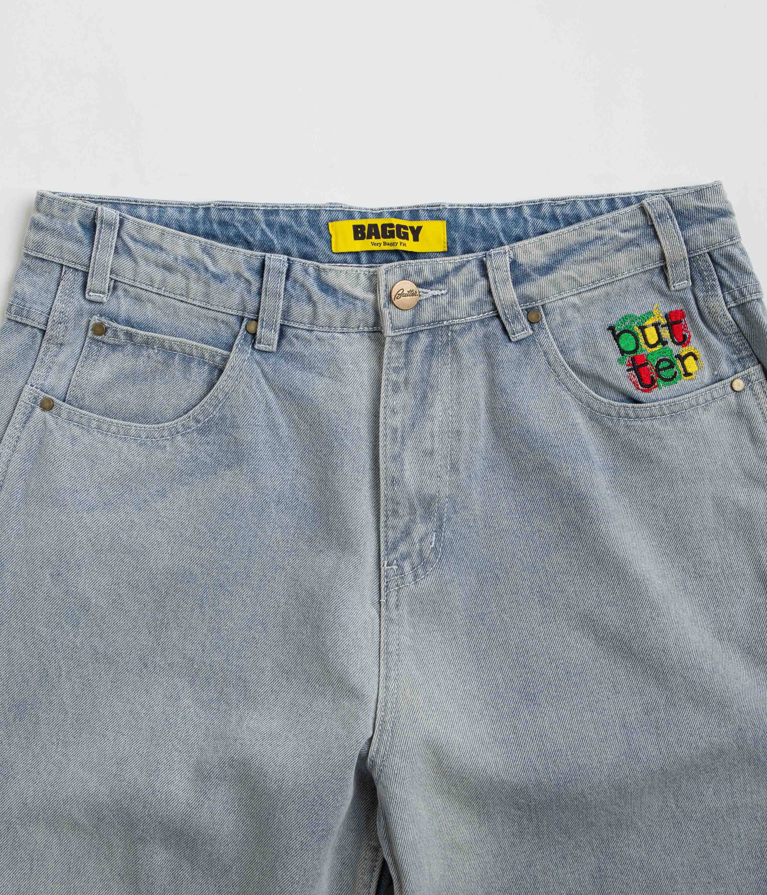 Butter Goods Light Blue Scribble Jeans - Fashionable Skatewear!