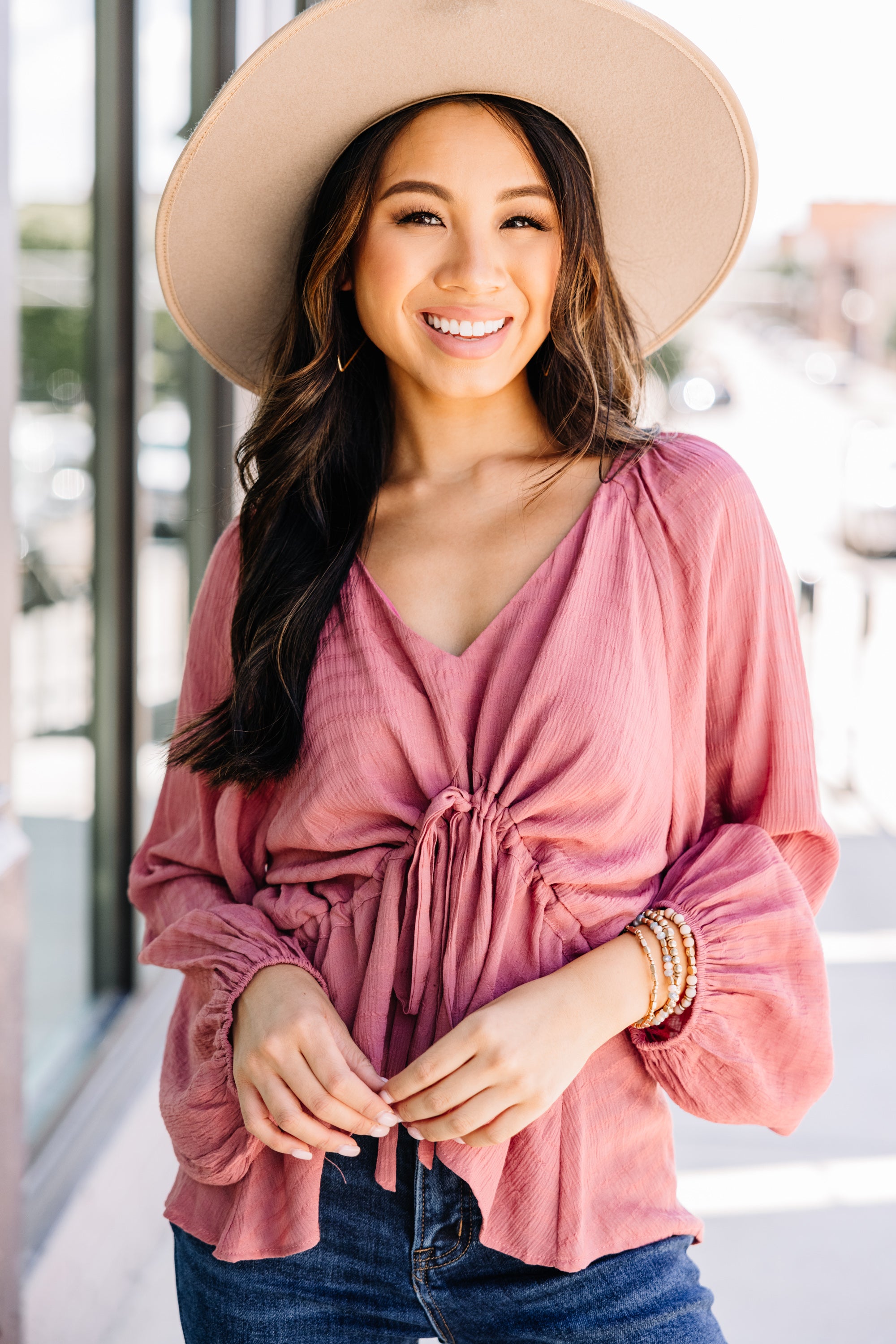 Gorgeous Mauve Pink 'Back To You' Blouse