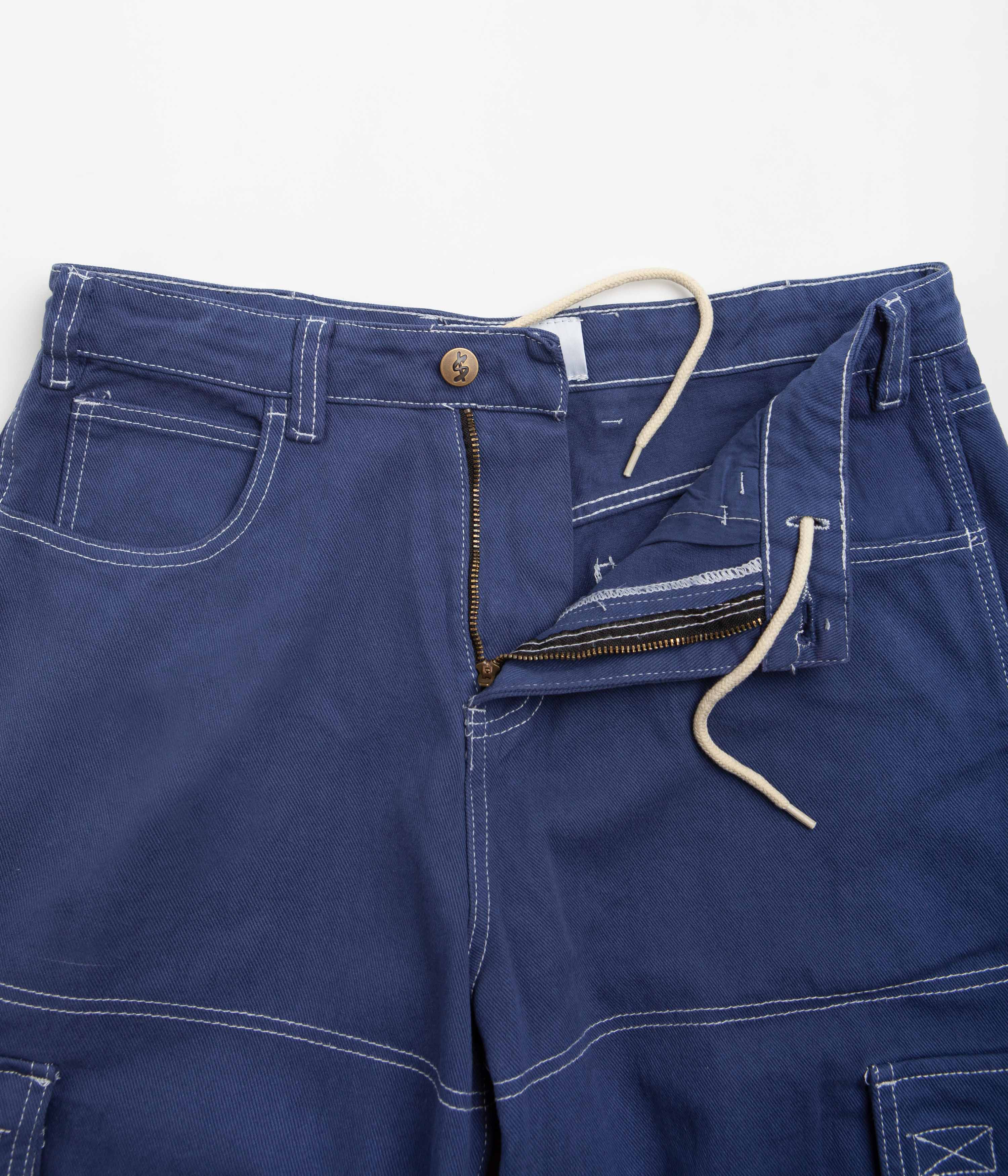 Cash Only Aleka Cargo Jeans - Stunning Washed Blue
