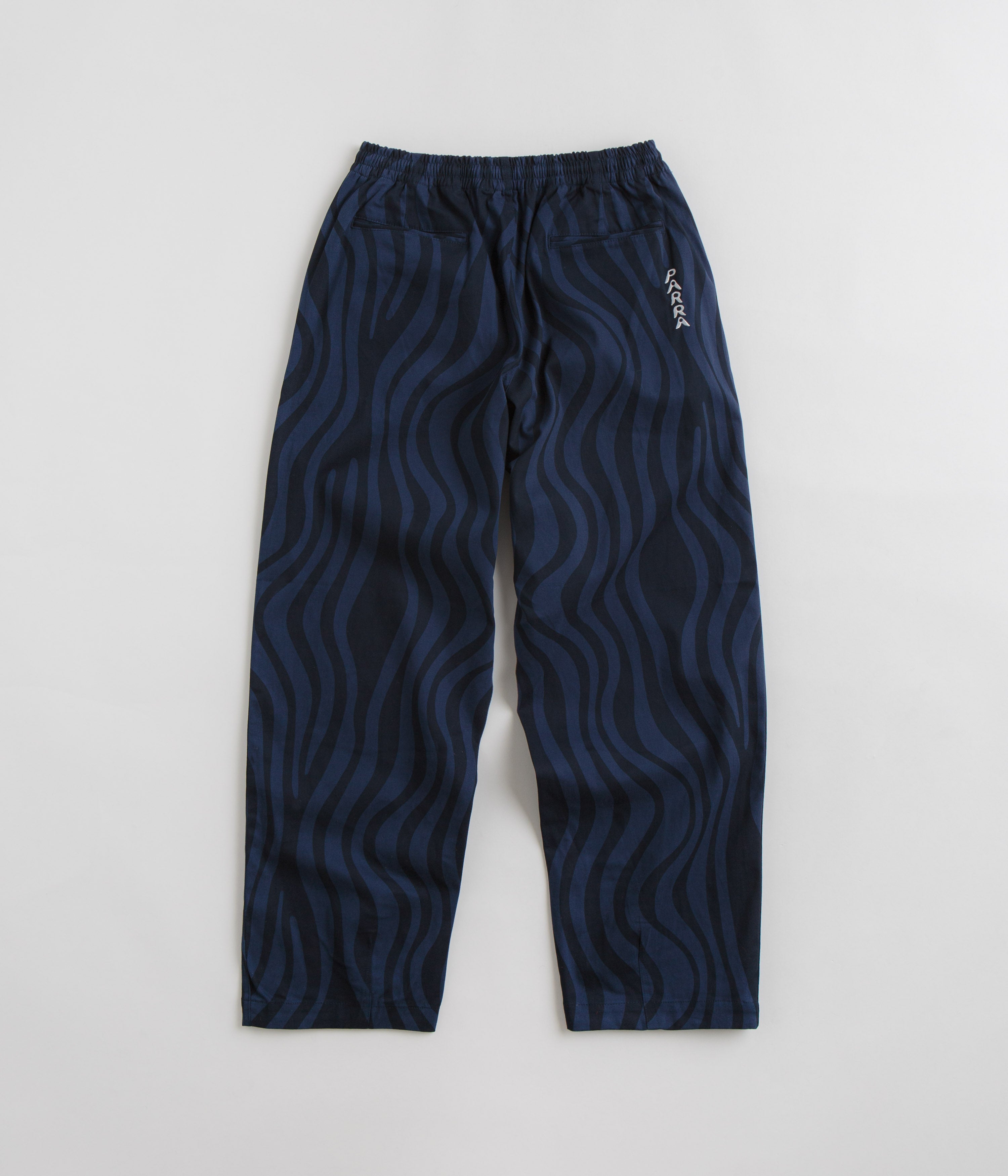 by Parra Blue Flowing Stripes Pants - A Fashion Statement