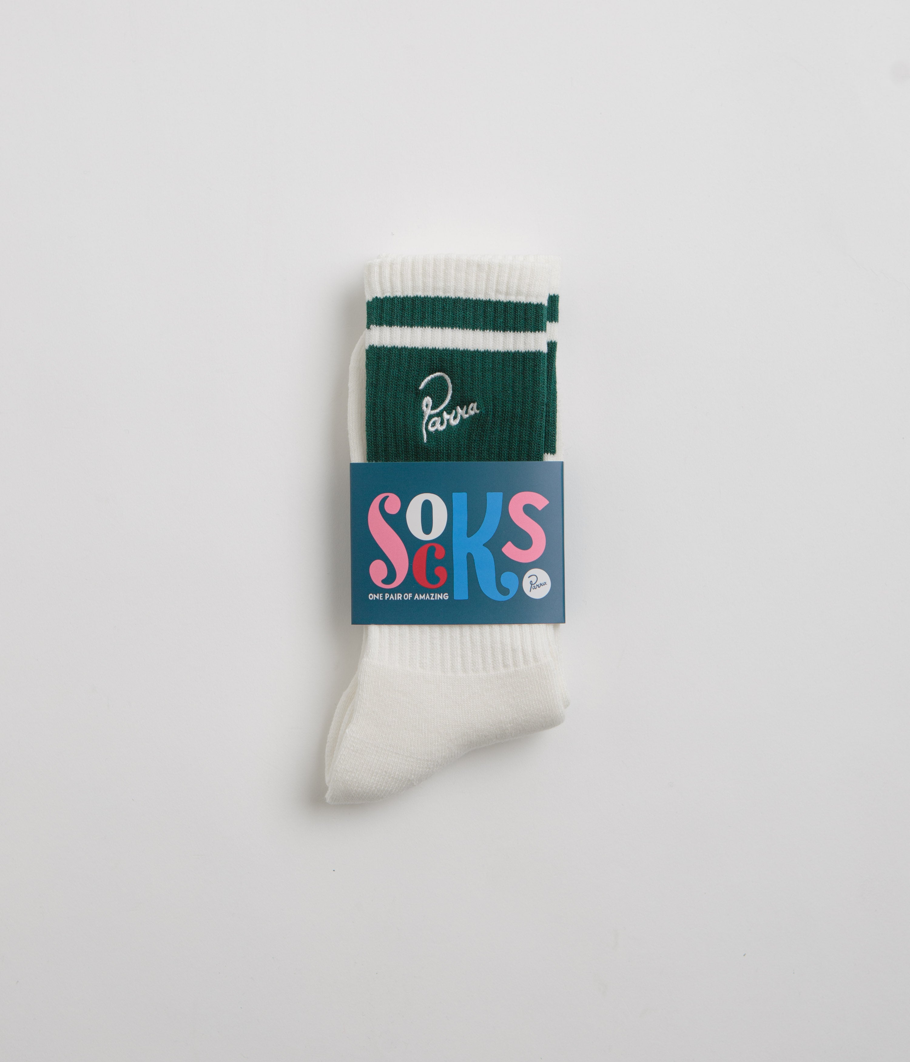 by Parra's Stunning Off-White Signature Striped Crew Socks