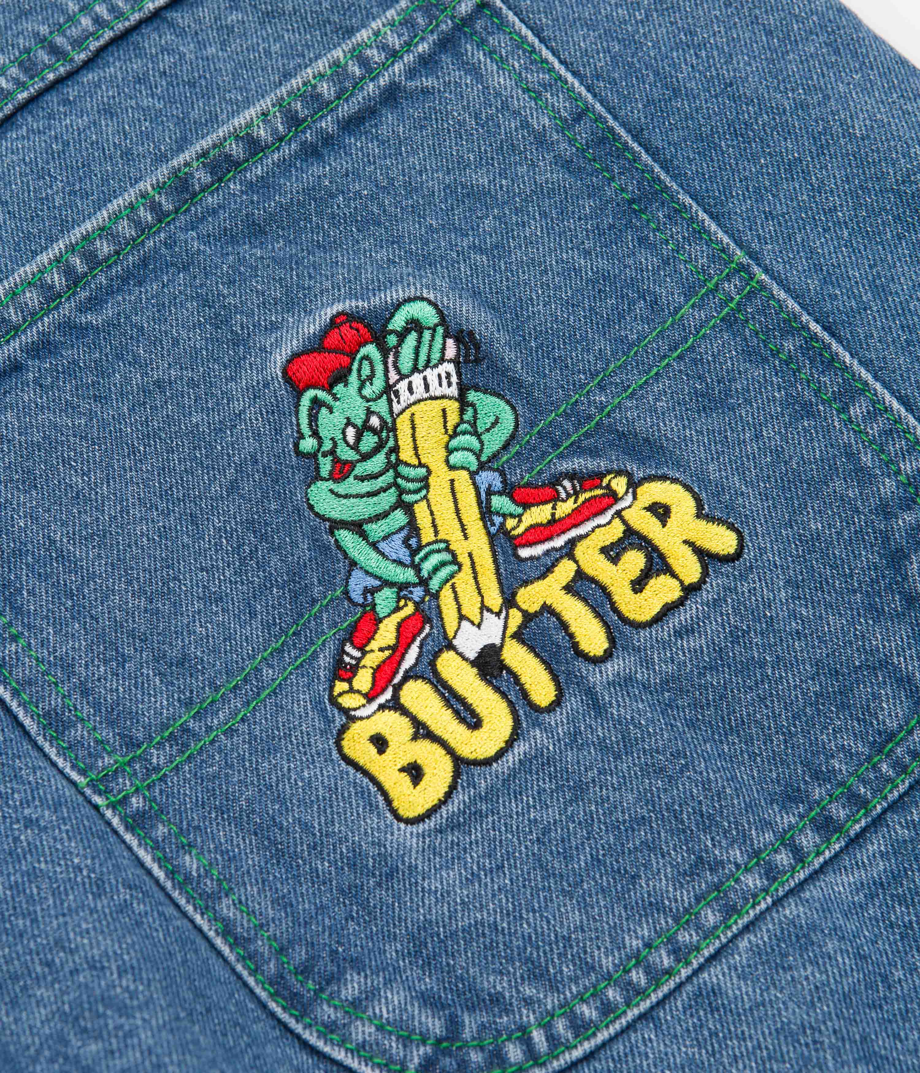 Butter Goods Washed Indigo Martian Jeans - Trendy and Comfortable
