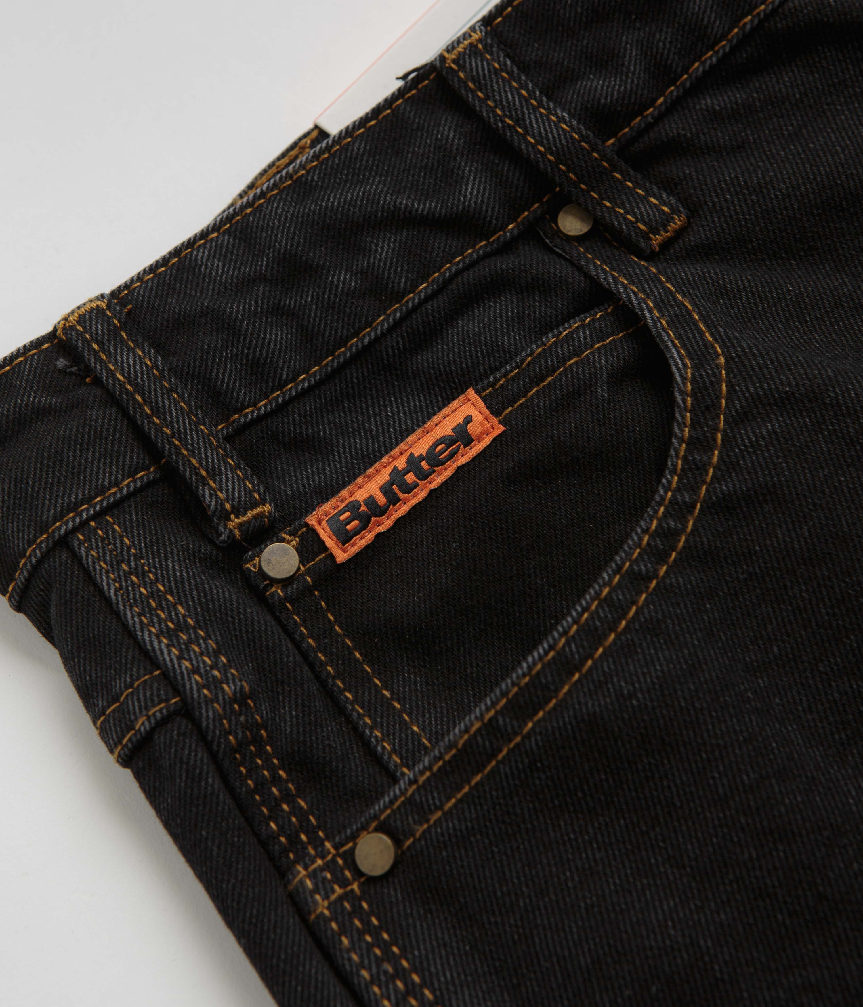 Butter Goods Stylish Baggy Jeans - Washed Black Magic