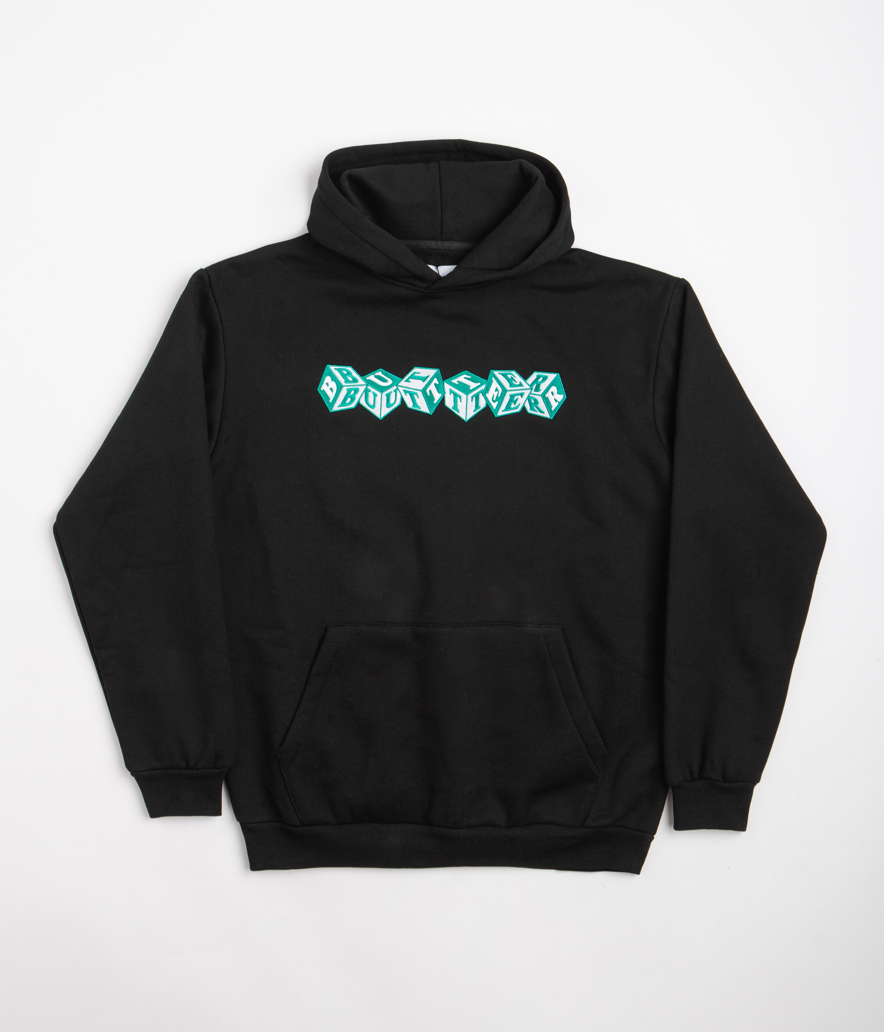 Butter Goods Black Cubes Embroidered Hoodie - A Must - Have!