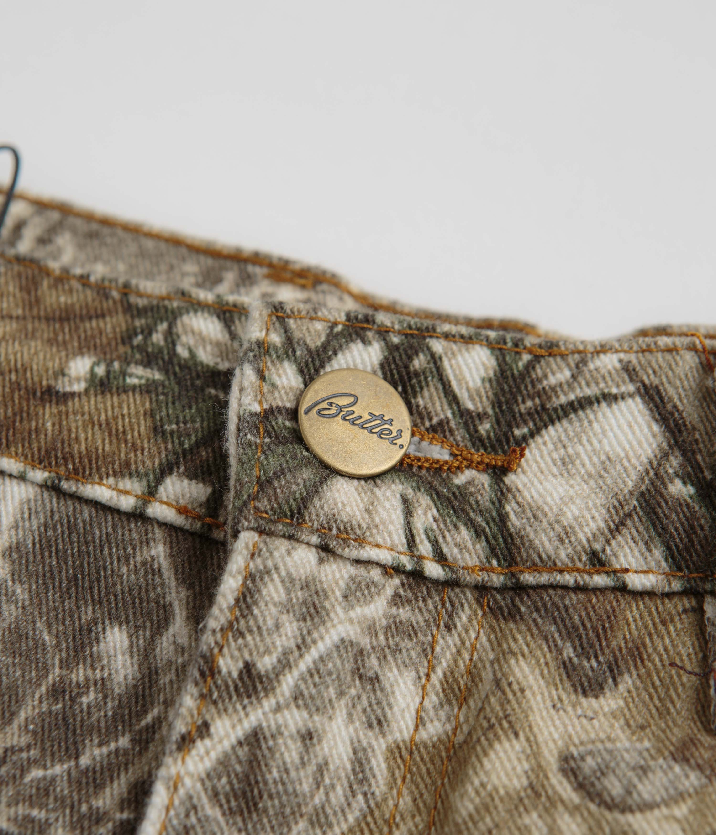 Butter Goods Forest Camo Heavyweight Denim Shorts - A Must-Have!