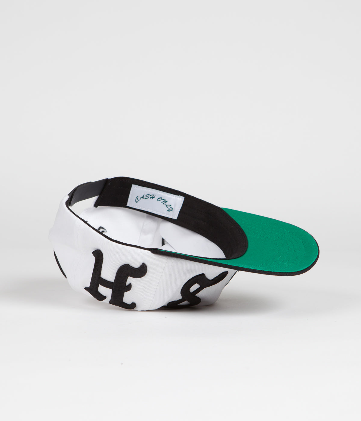 Cash Only Script Cap - Striking White & Black