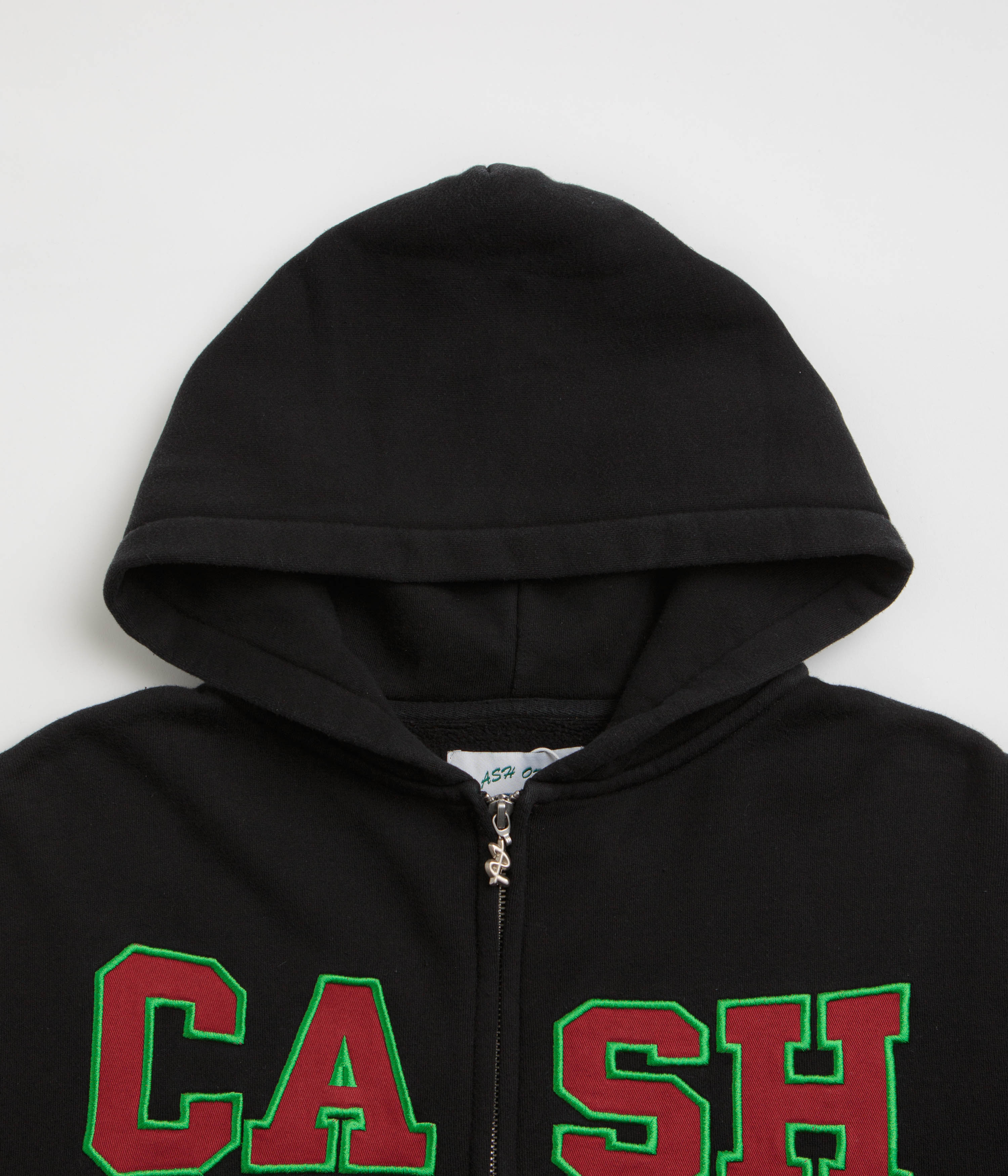 Cash Only Campus Zip-Thru Hoodie - Stylish Washed Black