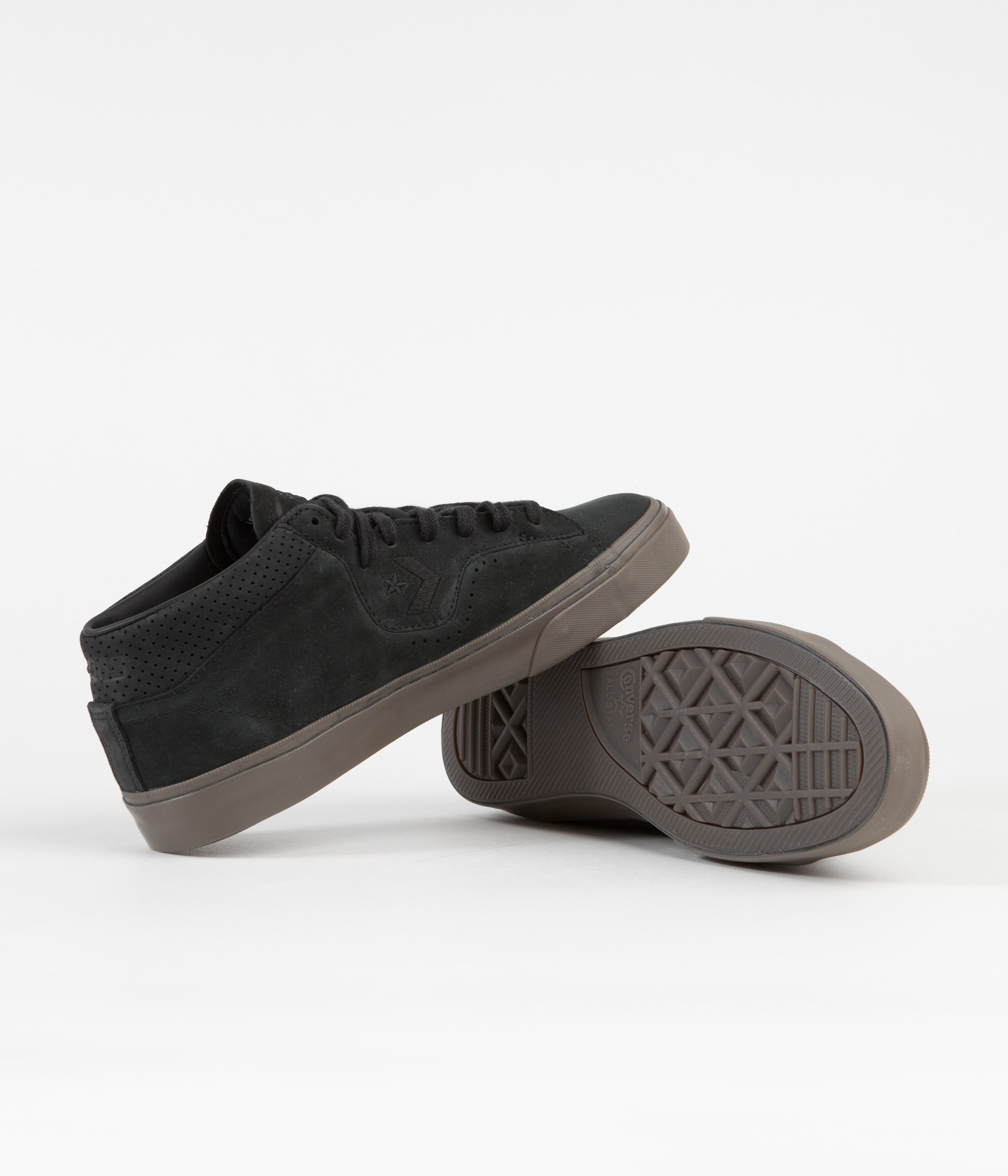 Converse Louie Lopez Pro Mid Skate Shoes - Stylish Black & Dark Mushroom