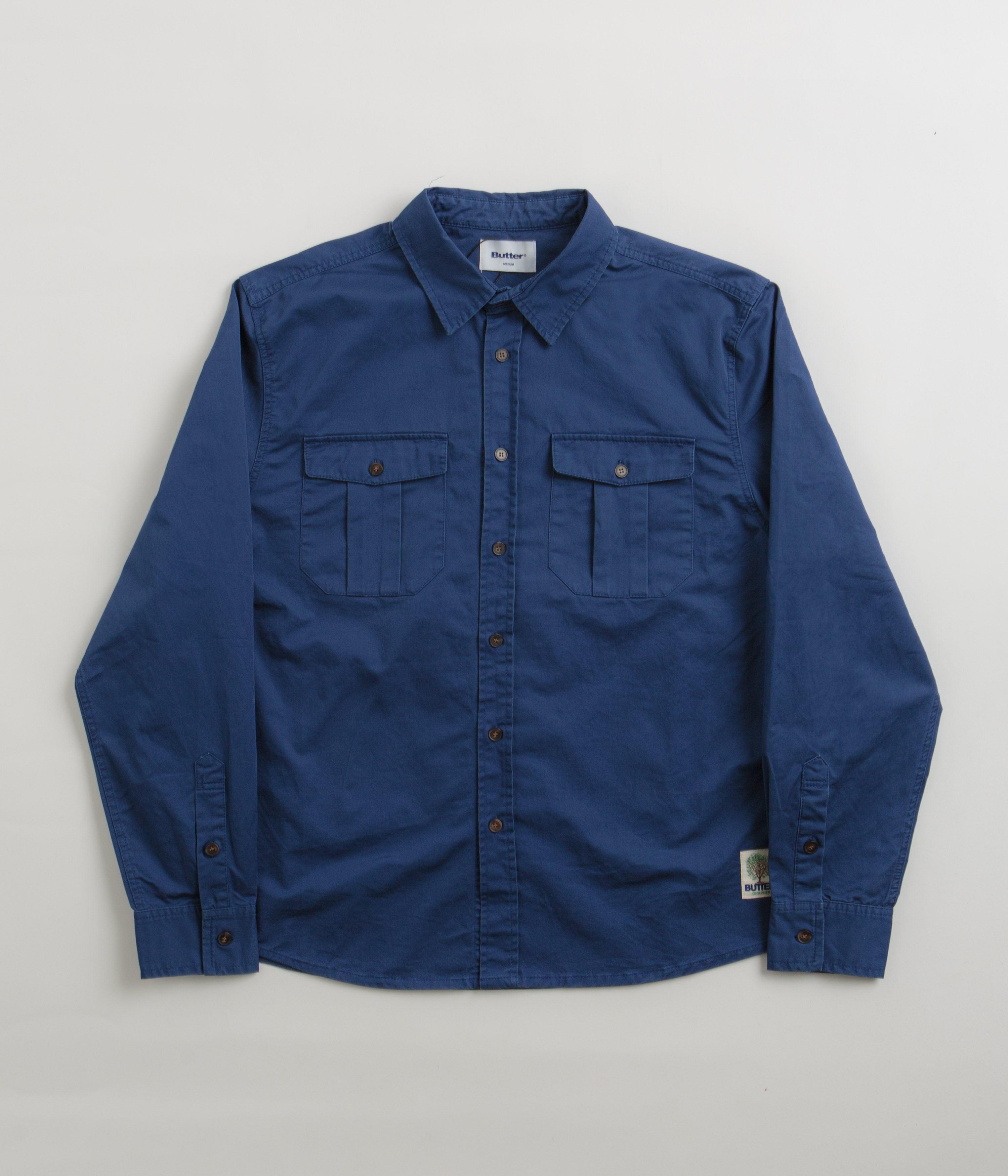 Butter Goods Washed Pocket Shirt - Work Blue: A Stylish Skate Essential