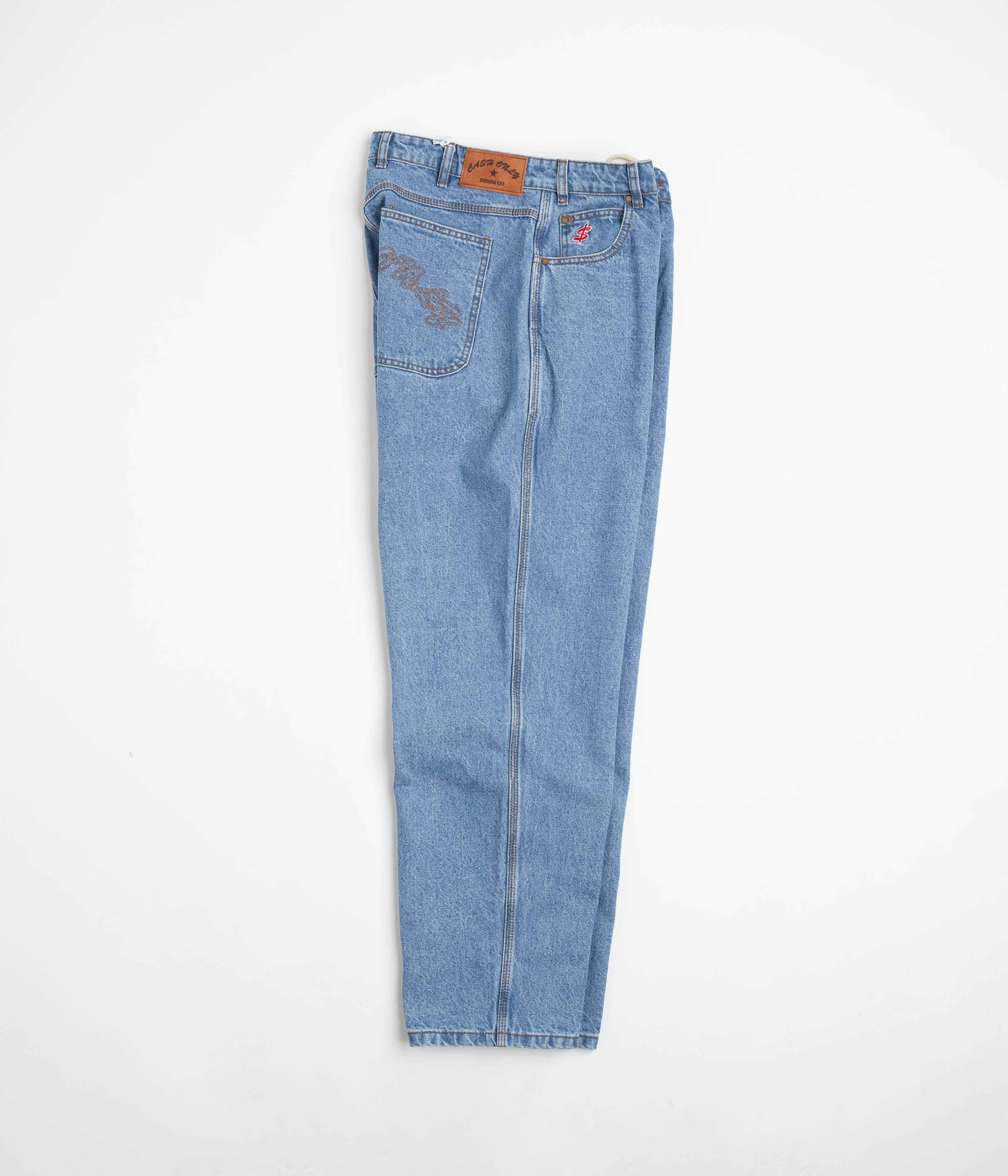 Cash Only Washed Indigo Baggy Jeans: A Skate-Inspired Fashion Statement
