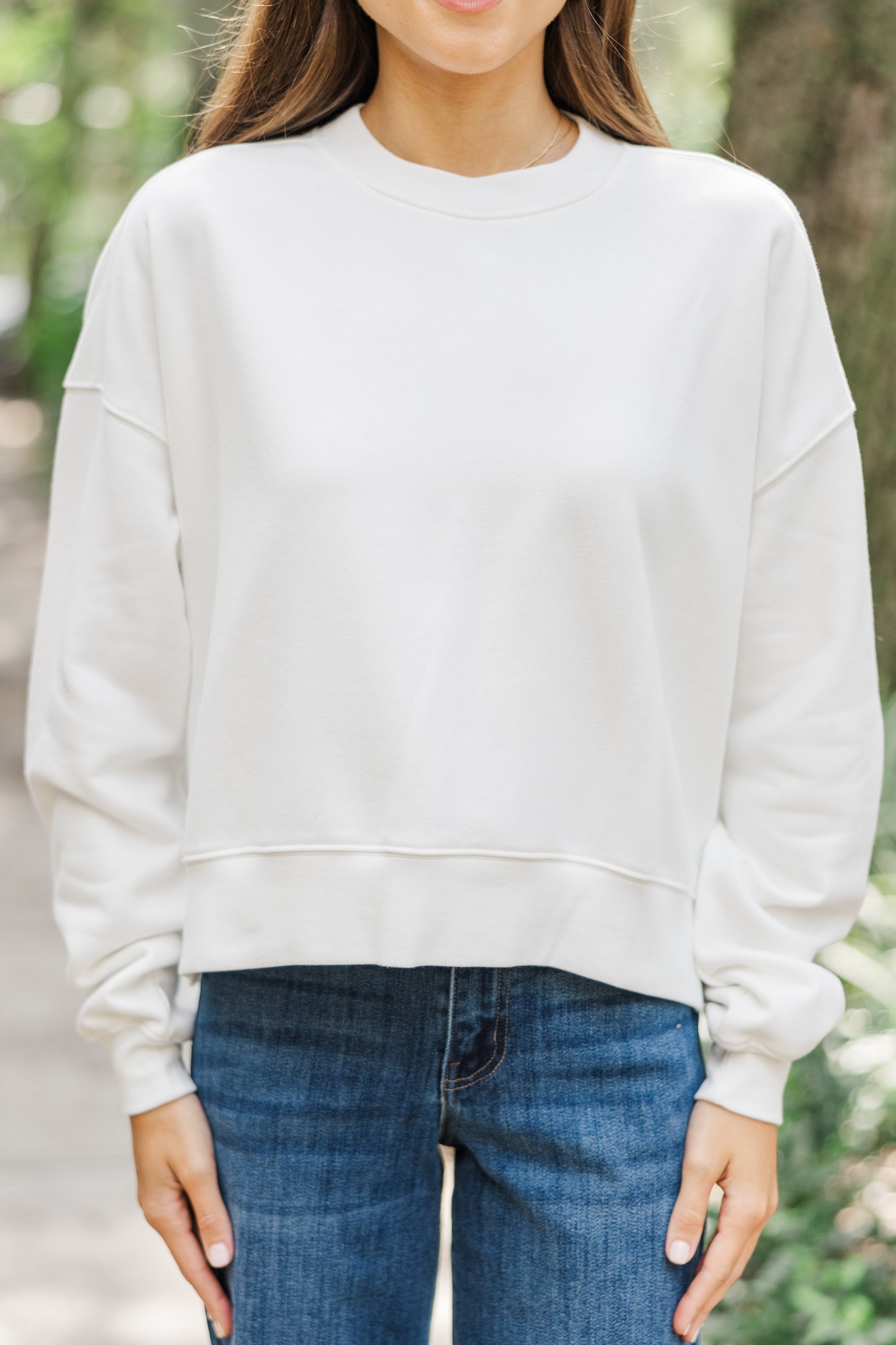 Bone White Everyday Everyway Comfy Sweatshirt