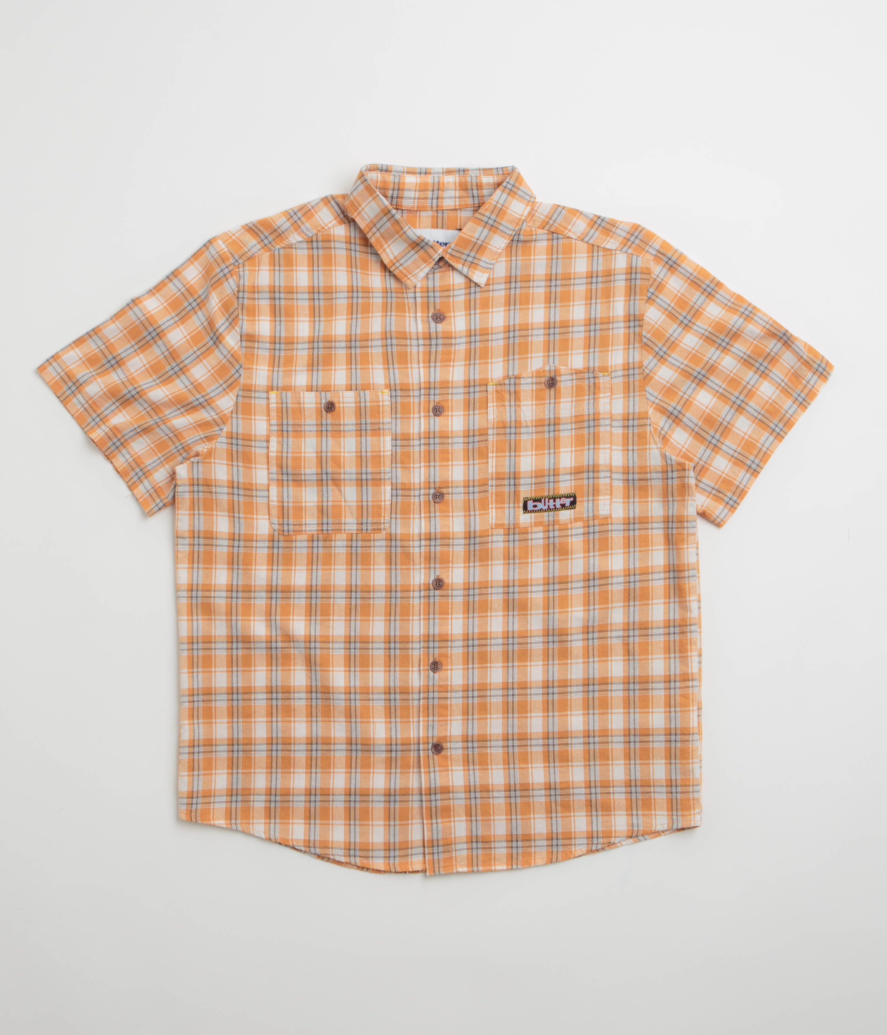 Butter Goods Mustard Asymmetrical Short Sleeve Shirt - A Stylish Delight