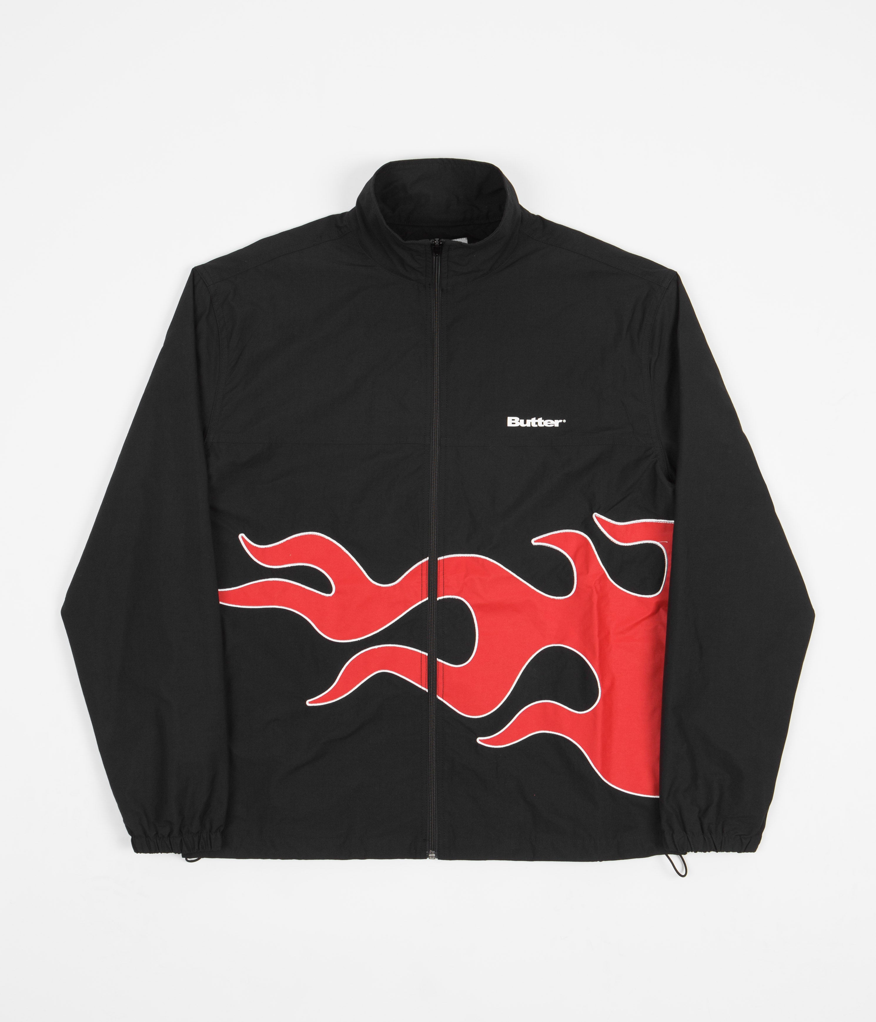 Butter Goods Fiery Flame Black Jacket - Ignite Your Style!